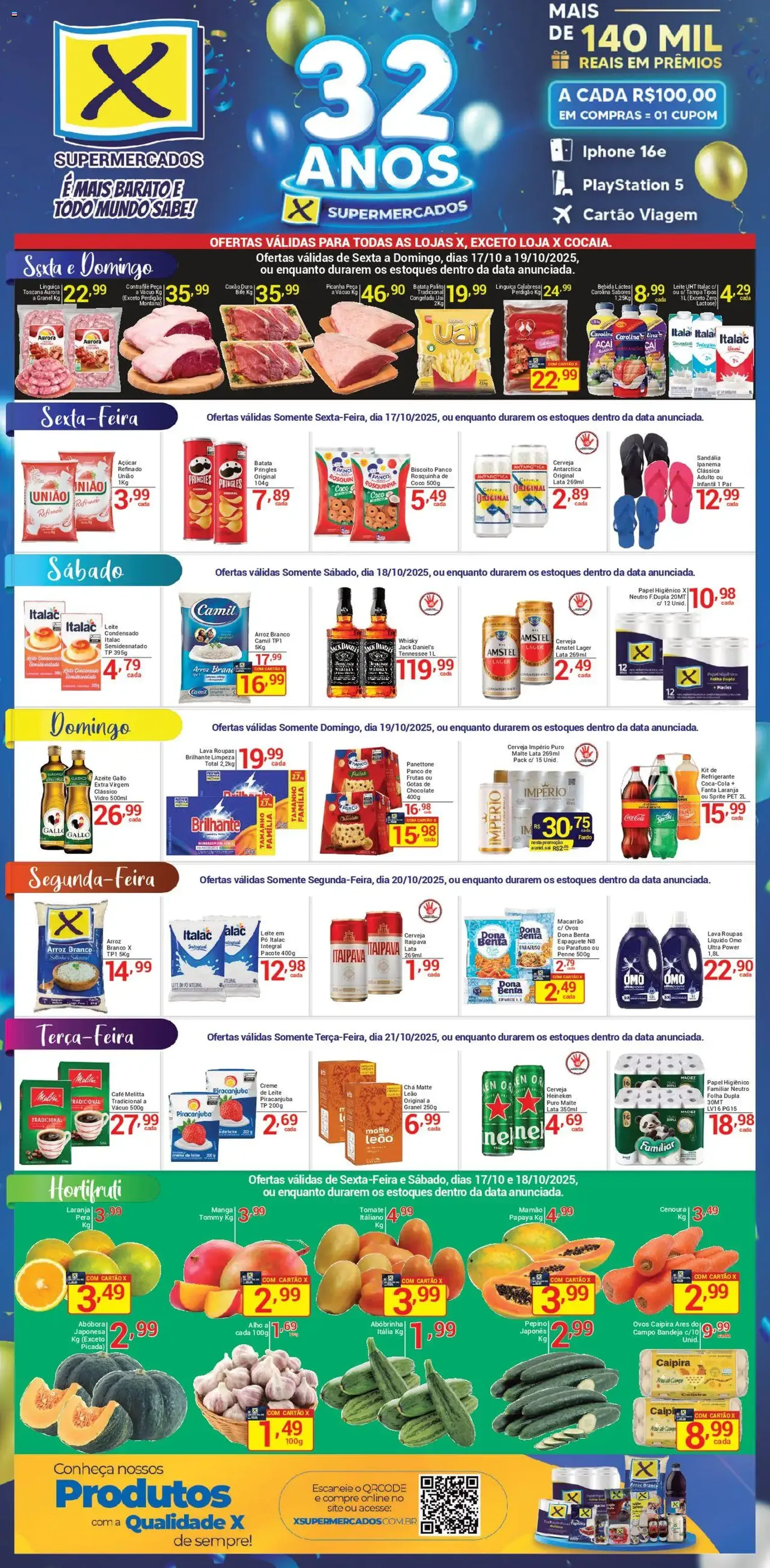 X Supermercados - Ofertas da semana - folheto válido a partir de 17/10/2025 página 1 de 2