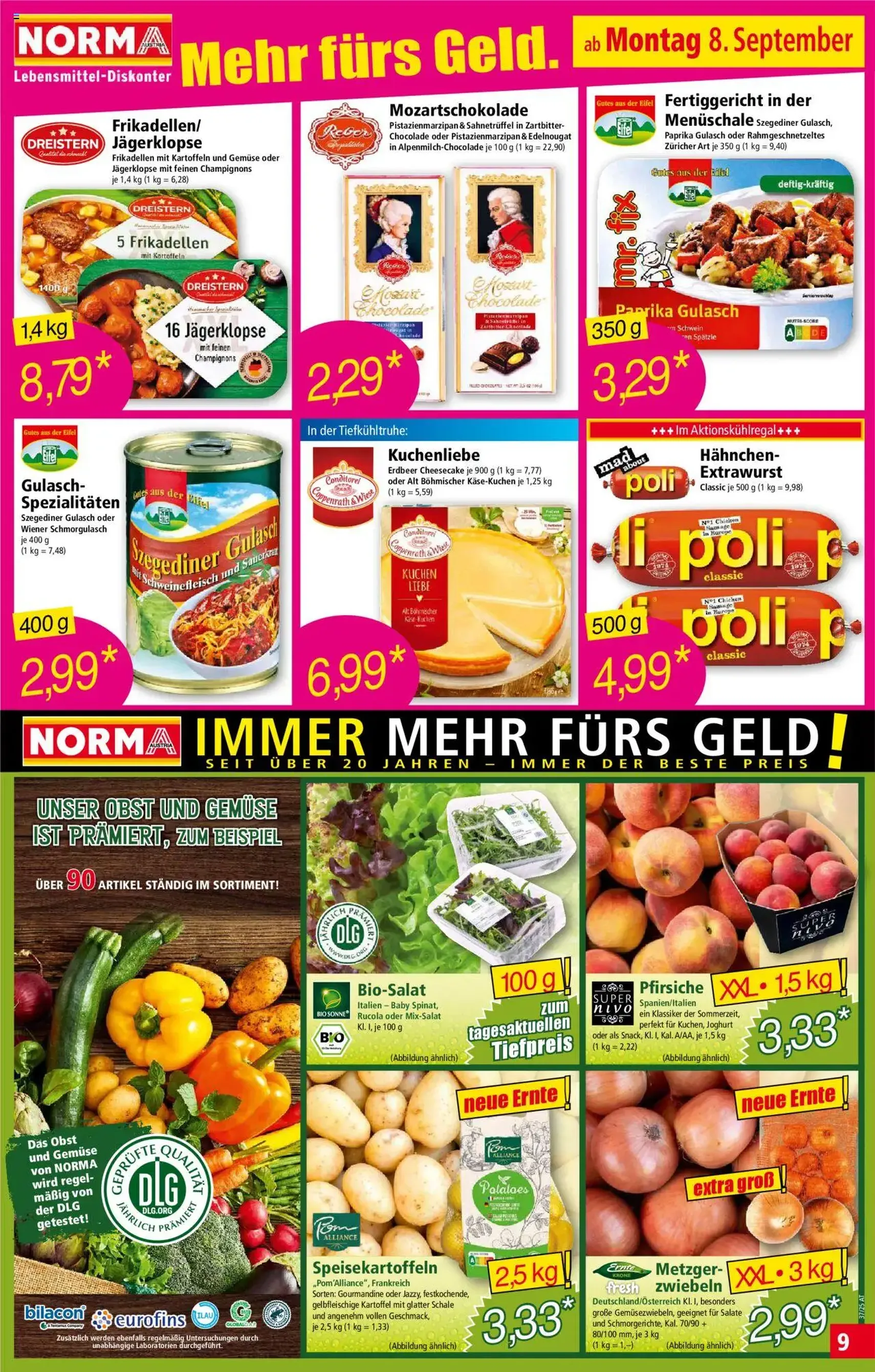 Norma Flugblatt - Gültiger Prospekt ab 08.09.2025, Seite 9 von insgesamt 18 Norma Flugblatt - Gültiger Prospekt ab 08.09.2025, Seite 9 von insgesamt 18