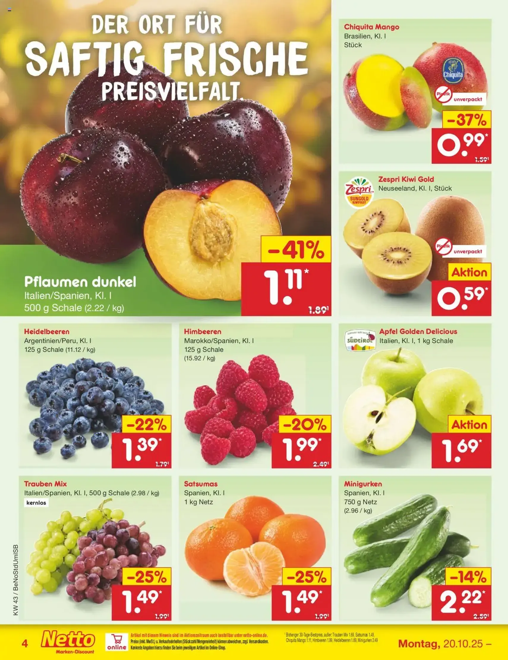 Netto Marken-Discount Prospekt - Gültiger Prospekt ab 20.10.2025, Seite 6 von insgesamt 69 Netto Marken-Discount Prospekt - Gültiger Prospekt ab 20.10.2025, Seite 6 von insgesamt 69