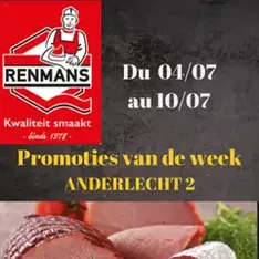 Renmans folder / publicité - voorvertoning van de folder geldig vanaf 04/07/2025
