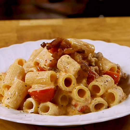 Anteprima ricetta Pasta ricotta e prosciutto