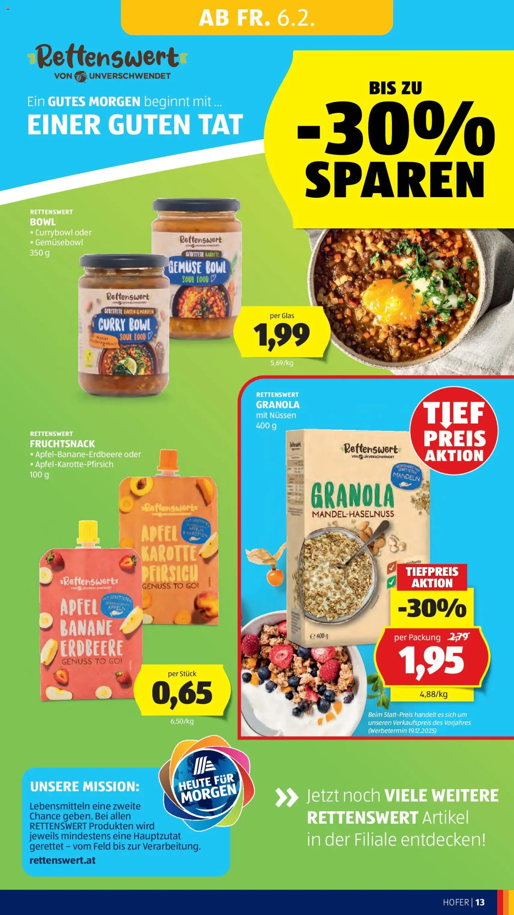 Hofer Flugblatt - Gültiger Prospekt ab 06.02.2026, Seite 15 von insgesamt 43