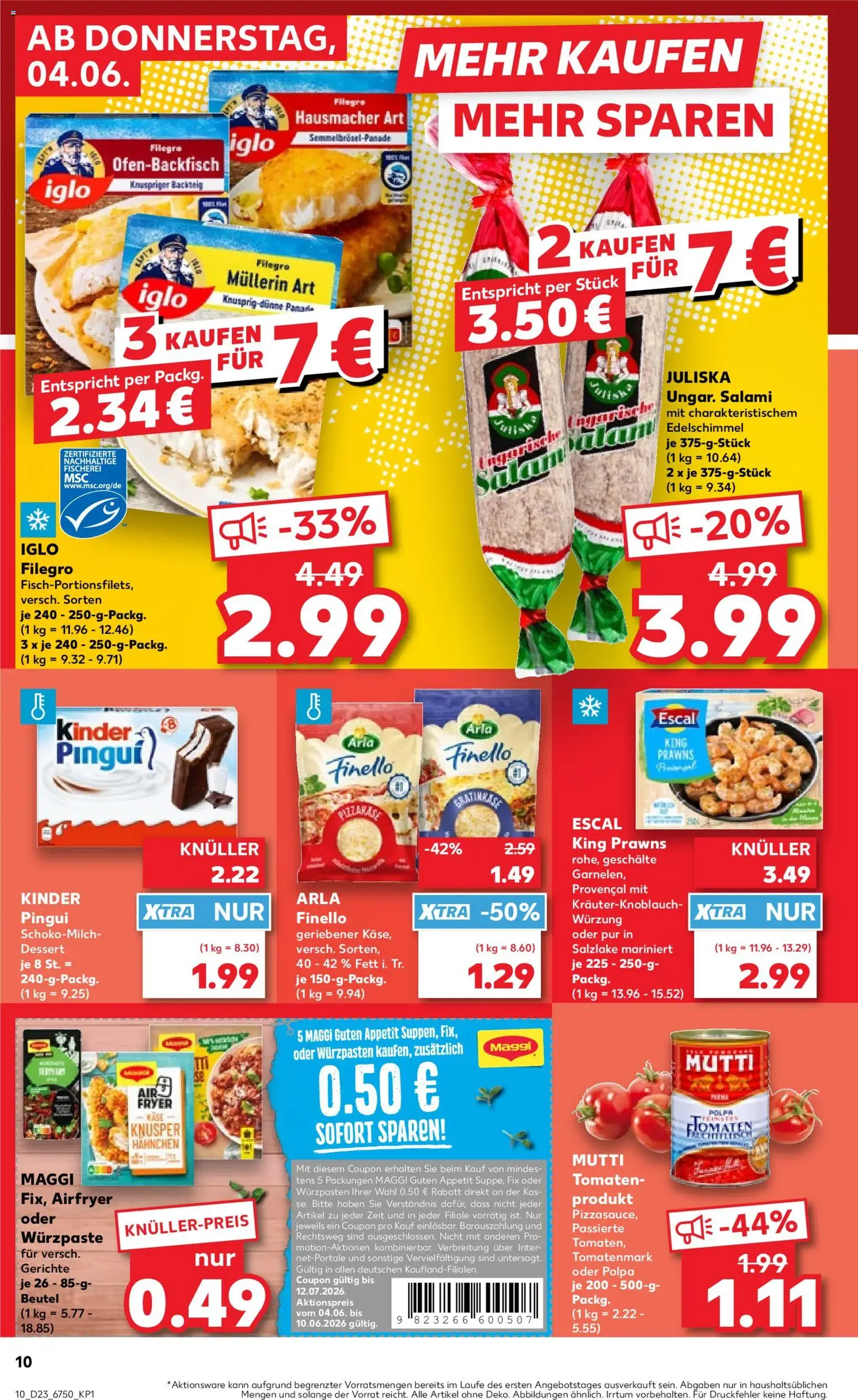 Kaufland Prospekt - Gültiger Prospekt ab 04.06.2026, Seite 10 von insgesamt 62