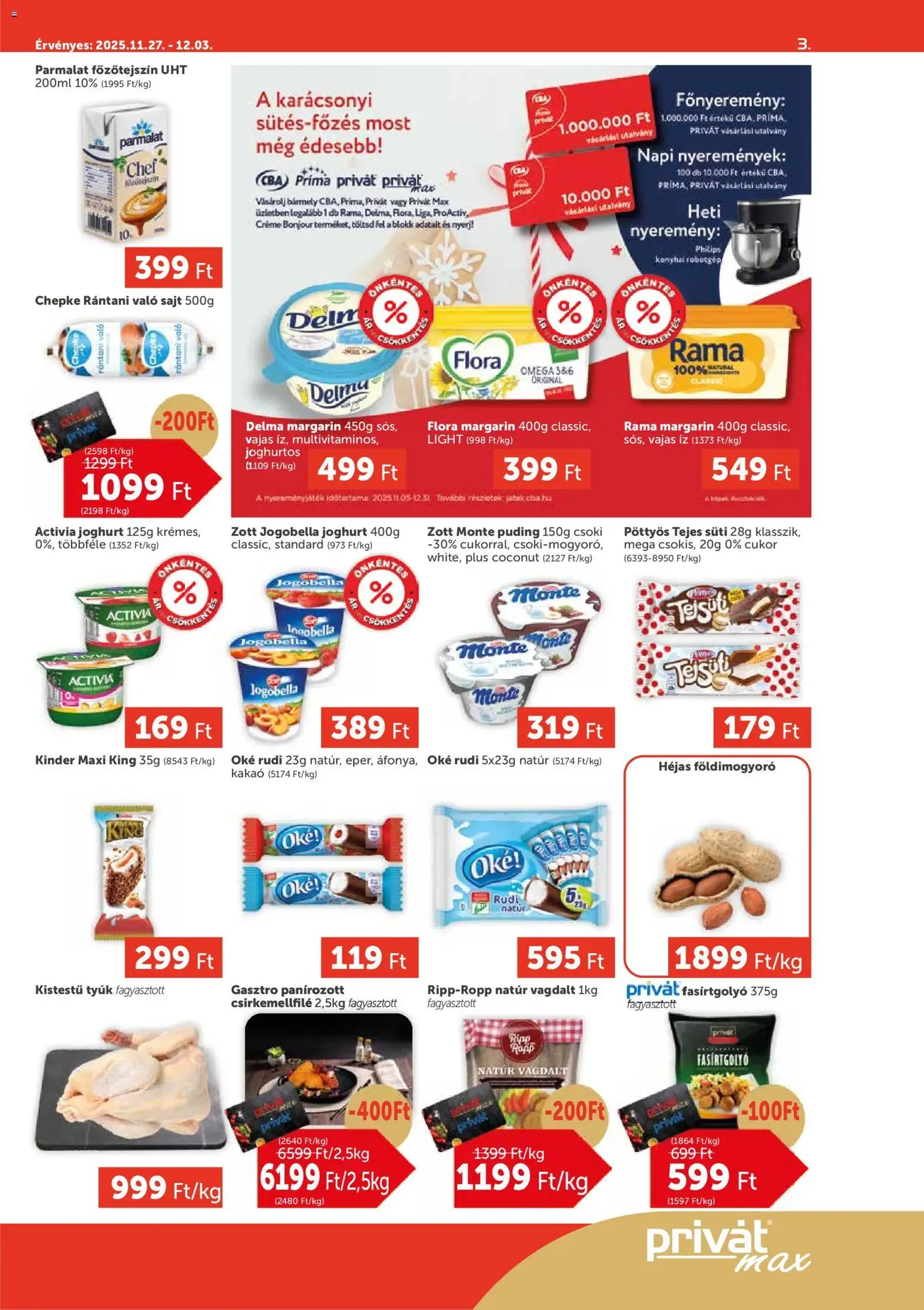 PRIVÁT - Aktuális szórólap MAX - 2025.11.27. érvényes szórólap 3 oldal 12 oldalból