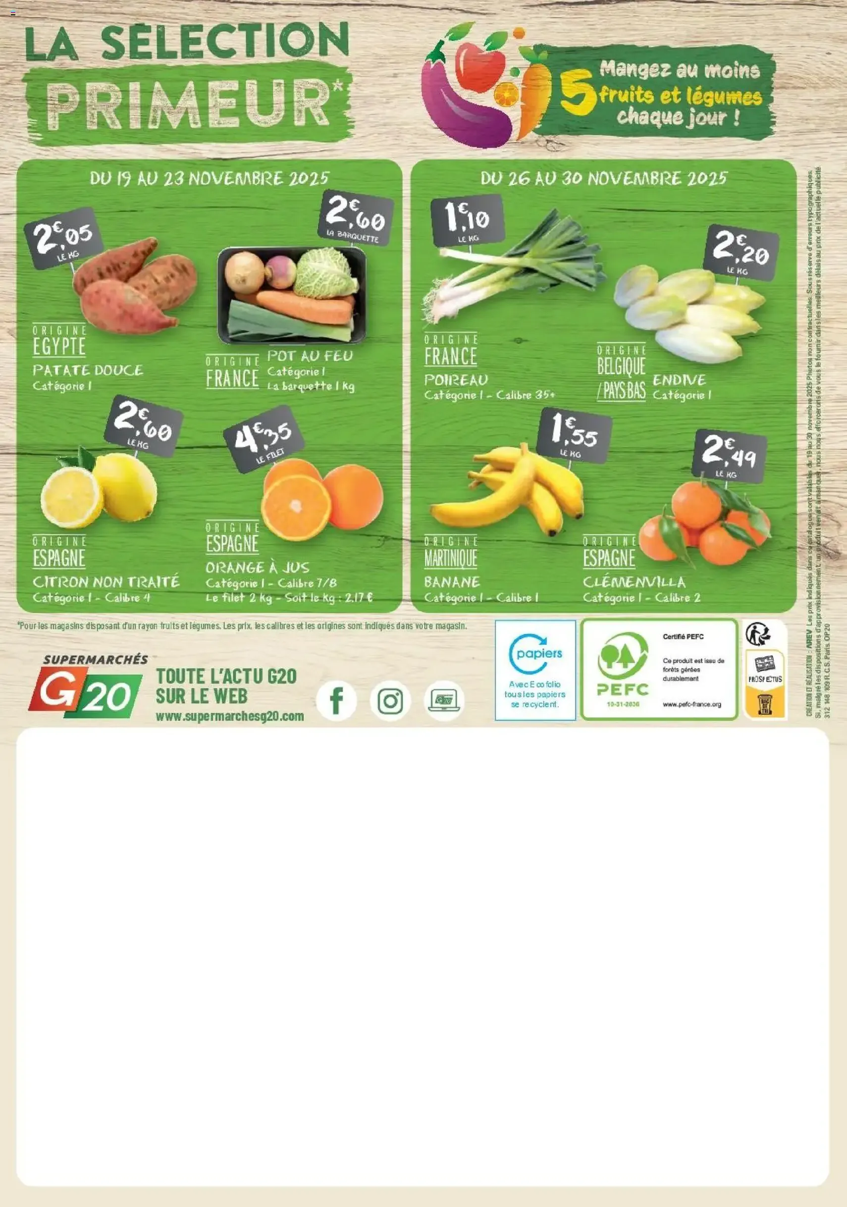 G20 Supermarchés catalogue - brochure valable à partir du 19/11/2025, page 20 sur 20