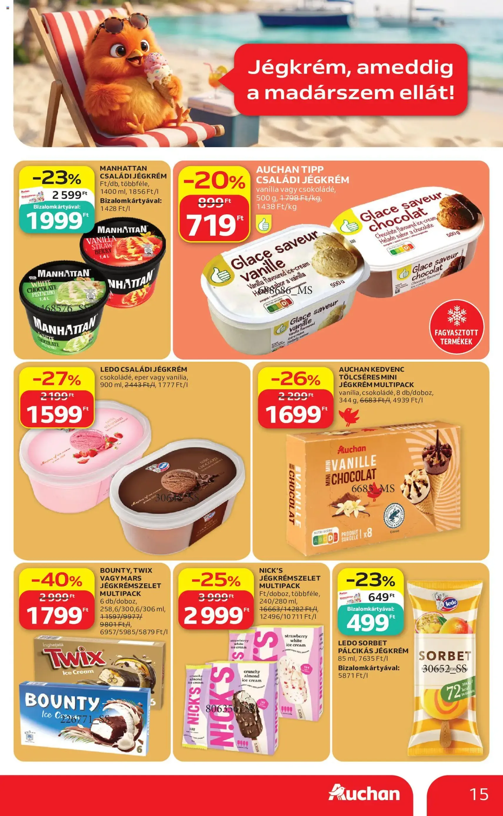 Auchan akciós újság - 2026.07.09. érvényes szórólap 15 oldal 50 oldalból