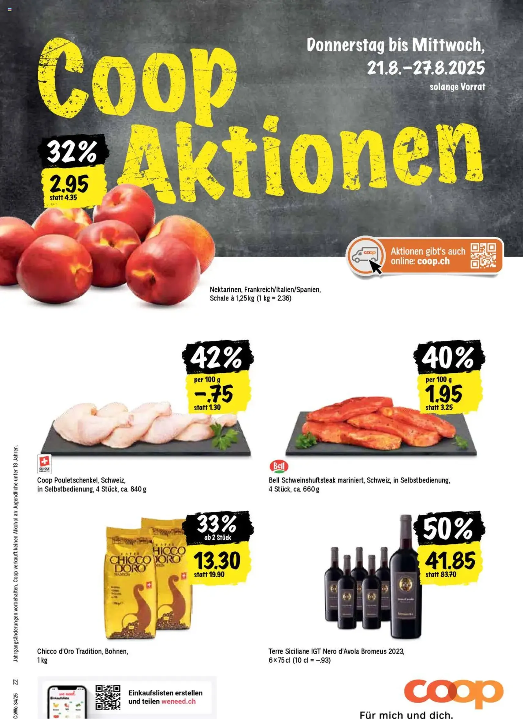 Coop Aktionen - Gültiger Prospekt ab 21.08.2025, Seite 1 von insgesamt 24