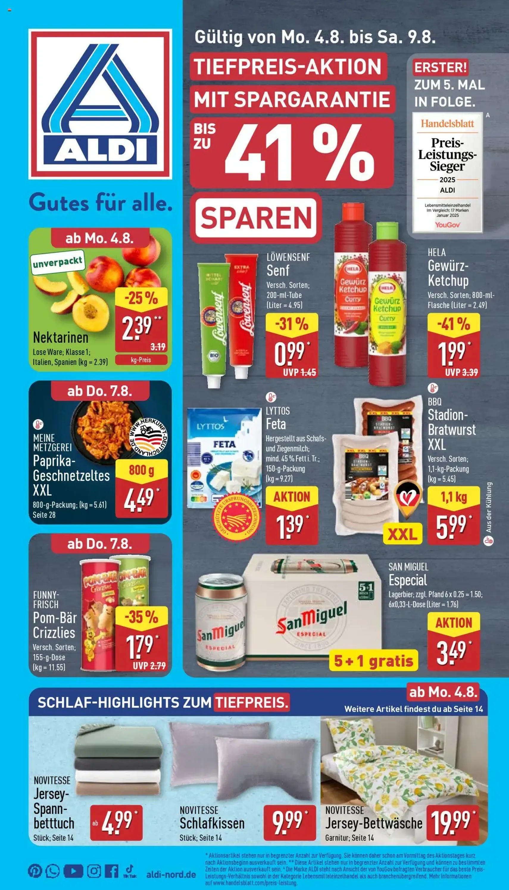 Aldi Prospekt - Gültiger Prospekt ab 04.08.2025, Seite 1 von insgesamt 44 Aldi Prospekt - Gültiger Prospekt ab 04.08.2025, Seite 1 von insgesamt 44