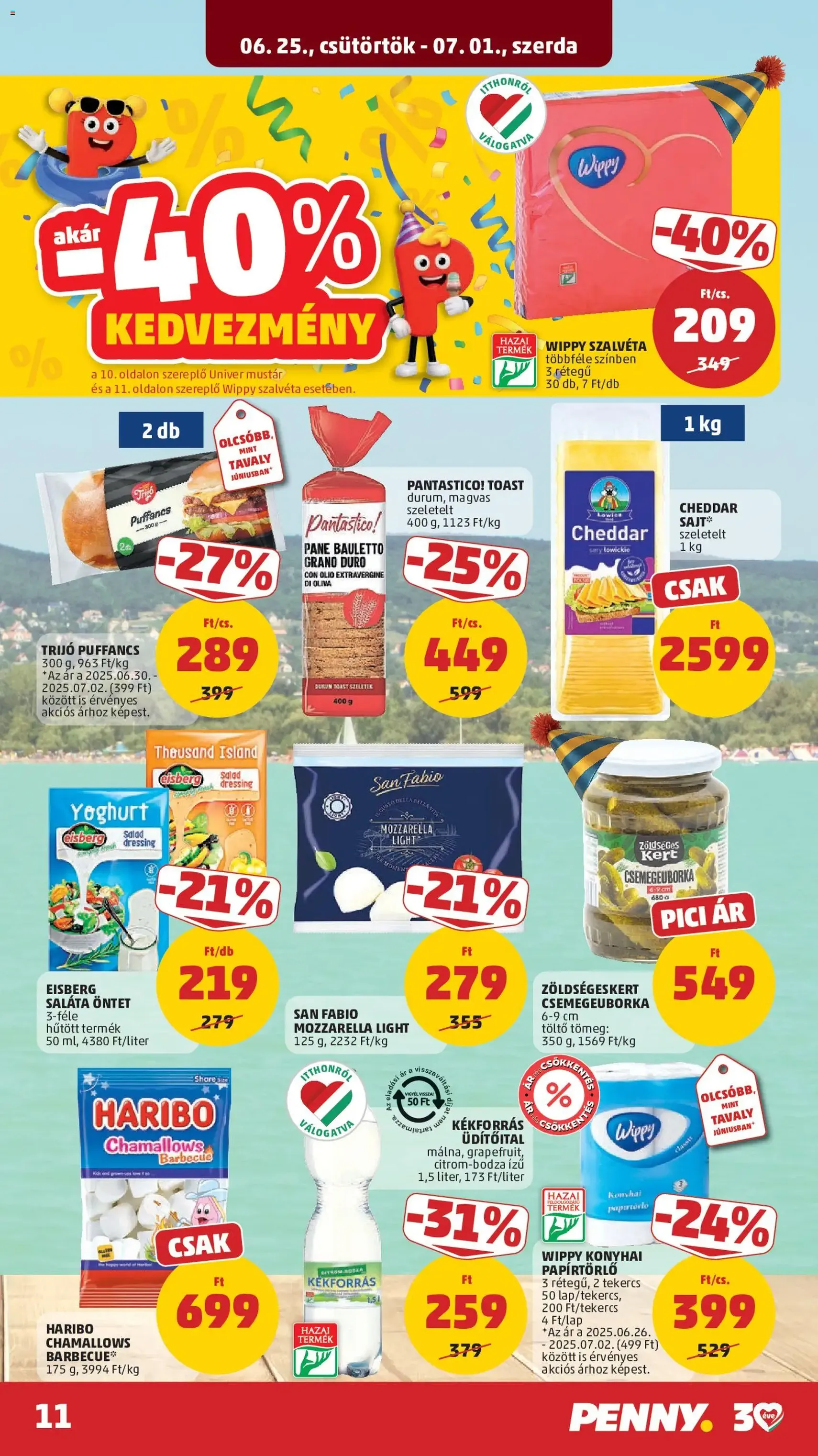 PENNY akciós újság - 2026.06.25. érvényes szórólap 11 oldal 40 oldalból