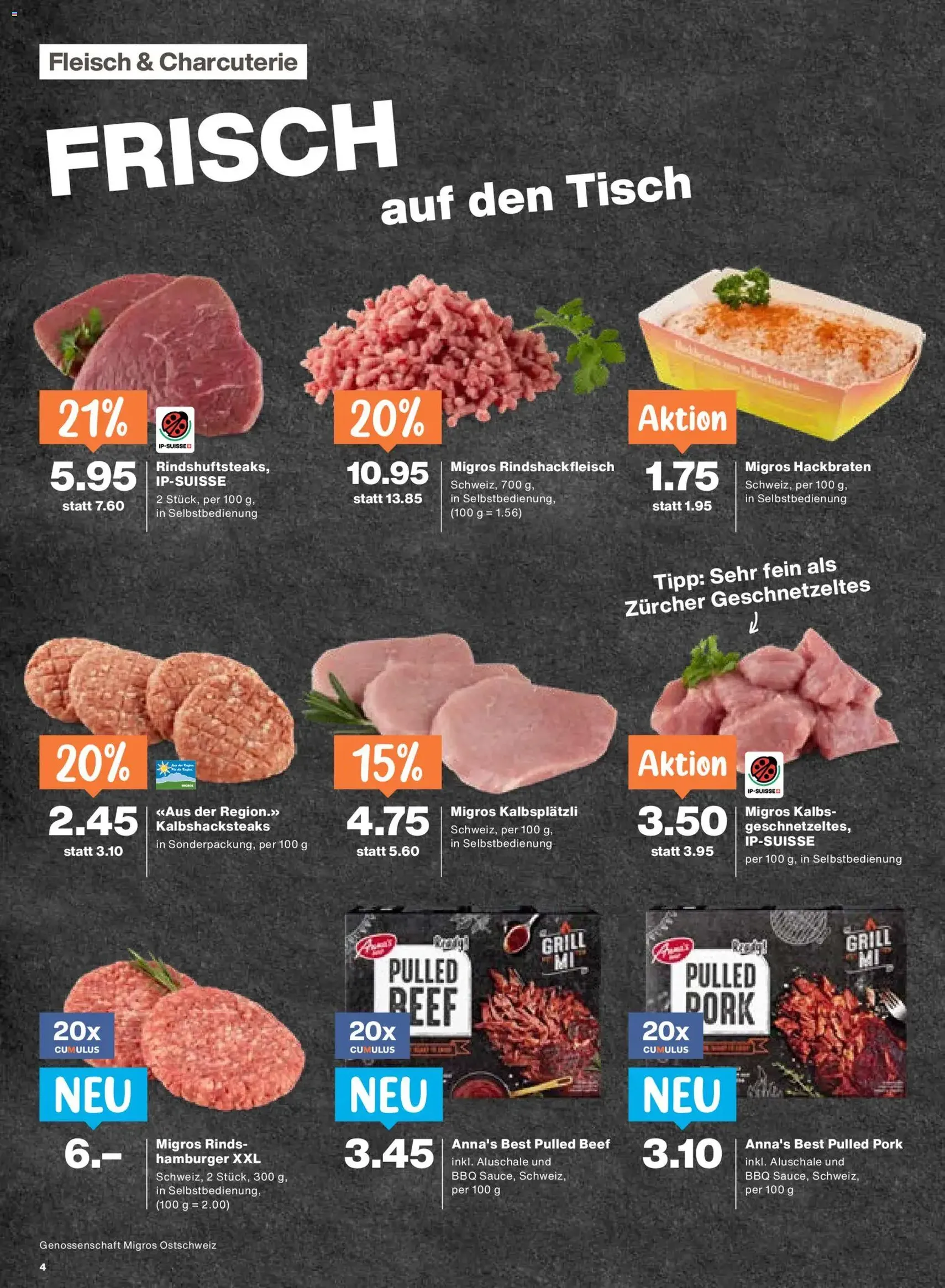 Migros aktionen - Gültiger Prospekt ab 24.09.2026, Seite 4 von insgesamt 24