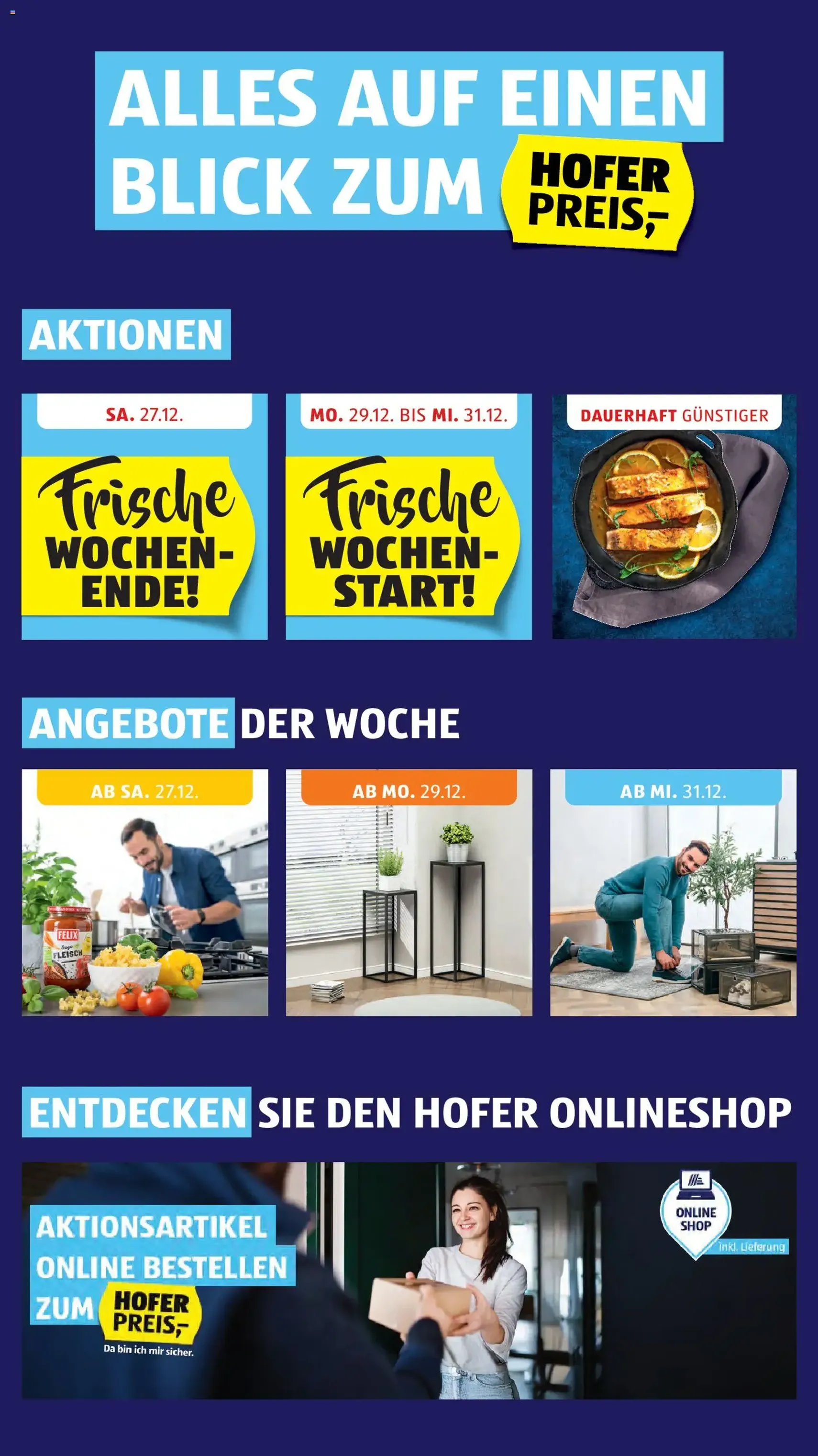 Hofer Flugblatt - Gültiger Prospekt ab 22.12.2025, Seite 2 von insgesamt 29