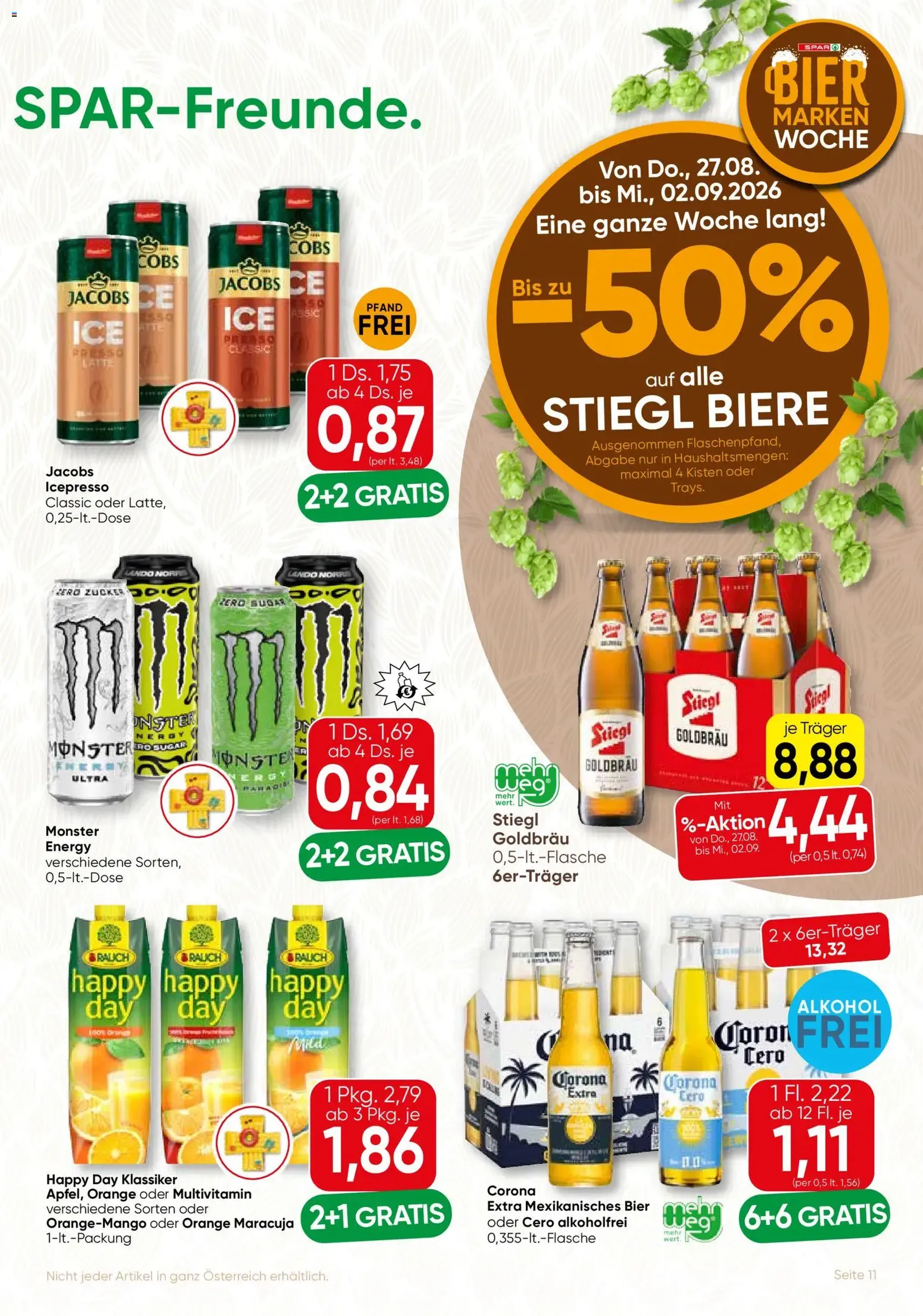 SPAR Gourmet Flugblatt - Gültiger Prospekt ab 27.08.2026, Seite 11 von insgesamt 12