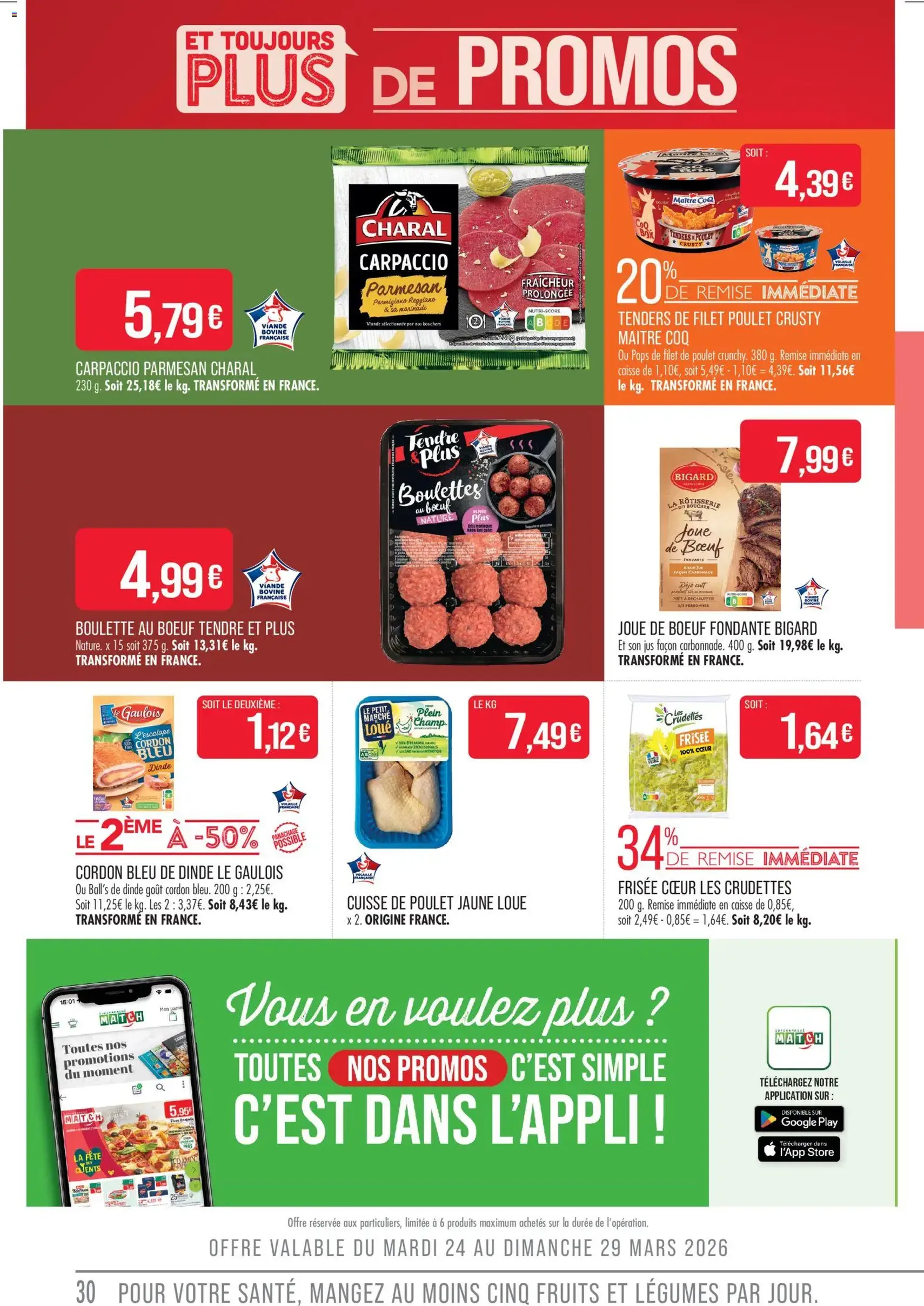Match Supermarché catalogue - brochure valable à partir du 24/03/2026, page 30 sur 42