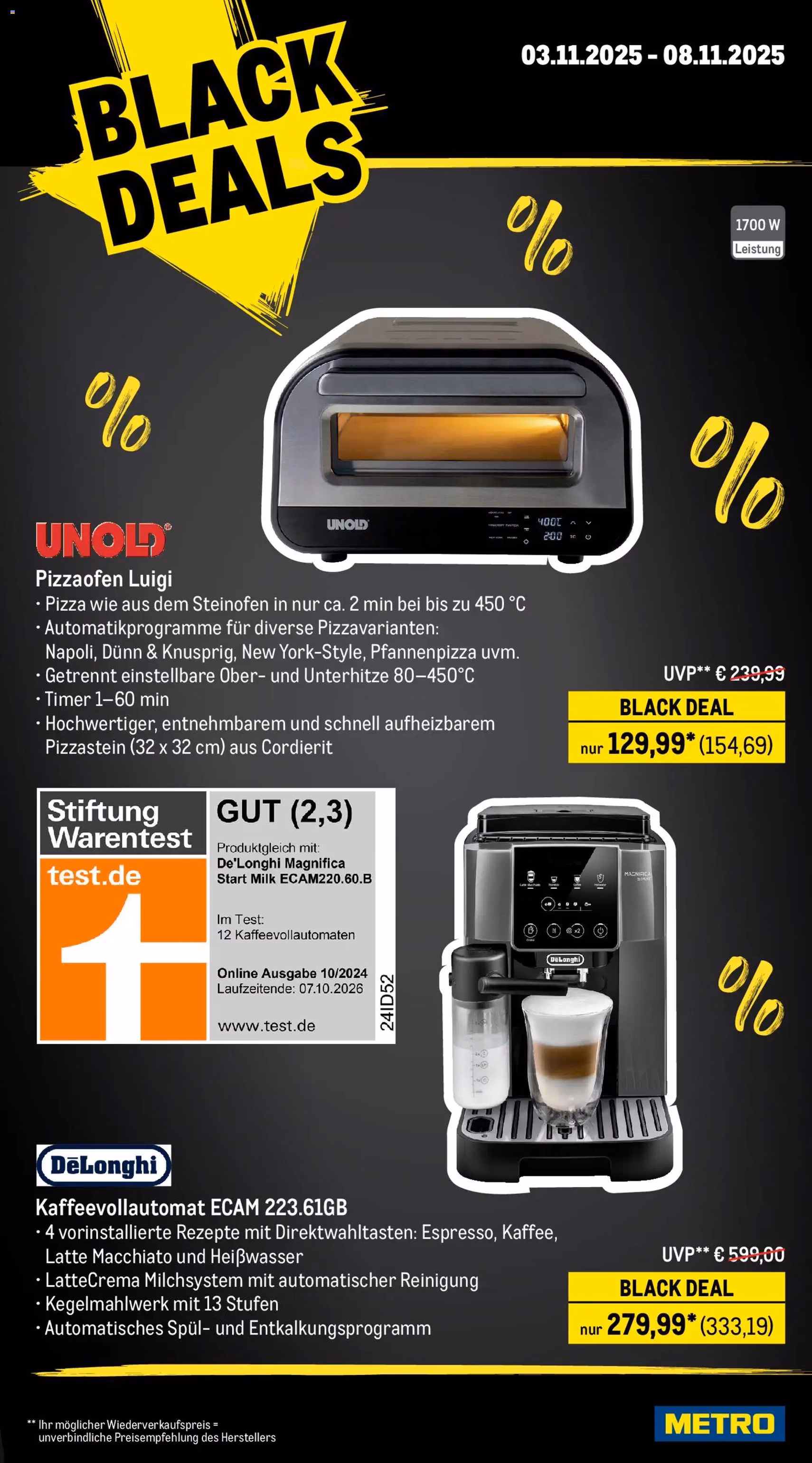 Metro - Black Friday - Gültiger Prospekt ab 03.10.2025, Seite 22 von insgesamt 27 Metro - Black Friday - Gültiger Prospekt ab 03.10.2025, Seite 22 von insgesamt 27