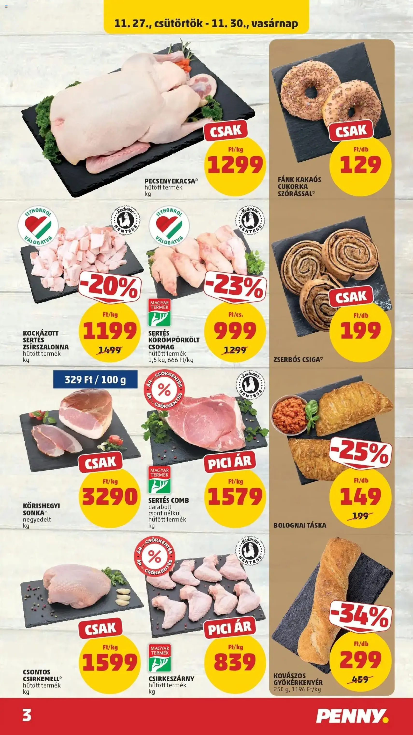 PENNY Akciós újság - 2025.11.27. érvényes szórólap 3 oldal 39 oldalból