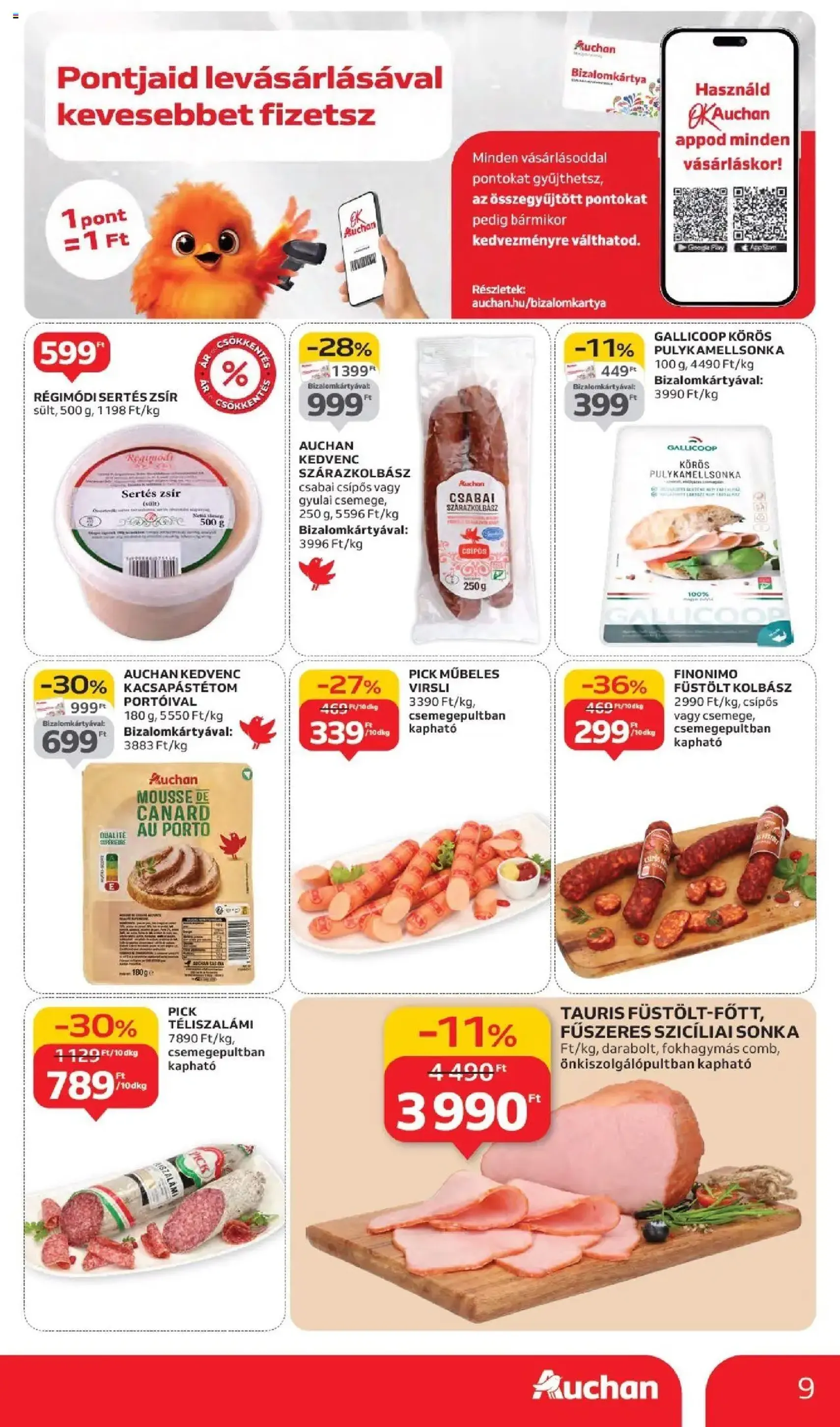 Auchan Akciós újság - 2025.09.11. érvényes szórólap 9 oldal 42 oldalból Auchan Akciós újság - 2025.09.11. érvényes szórólap 9 oldal 42 oldalból
