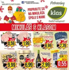 Klas leták - náhľad letáku platný od 01.12.2025