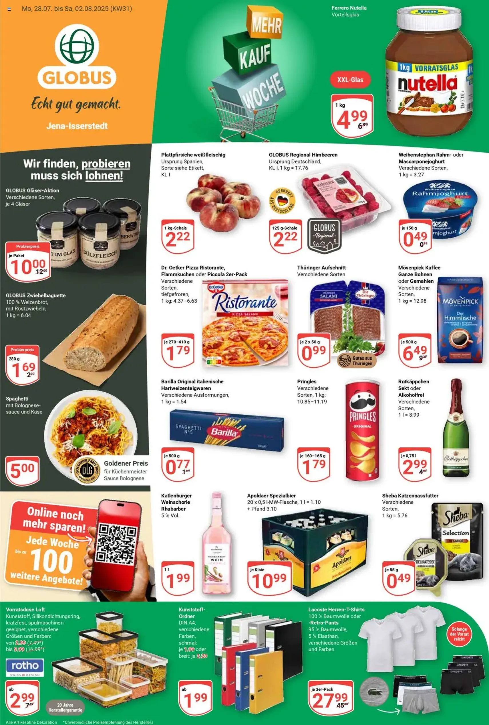 Globus Prospekt - Gültiger Prospekt ab 28.07.2025, Seite 1 von insgesamt 28