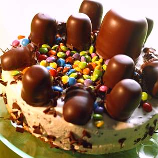 Mohrenkopftorte mit Smarties - Rezeptvorschau