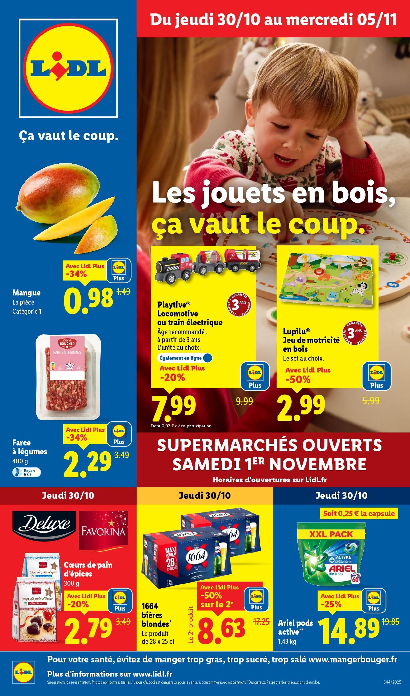 LIDL catalogue semaine 44 - brochure valable à partir du 30/10/2025, page 1 sur 82