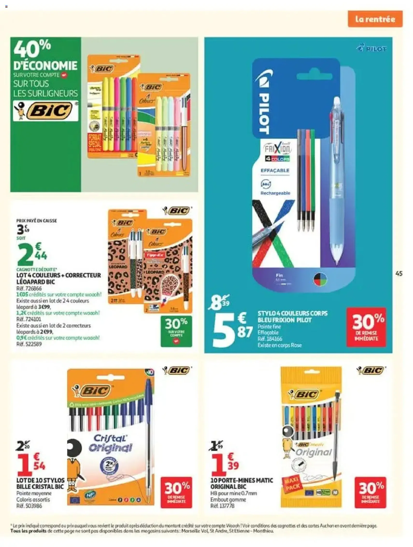 Auchan Promos XXL, rentrée - brochure valable à partir du 21/07/2026, page 45 sur 49