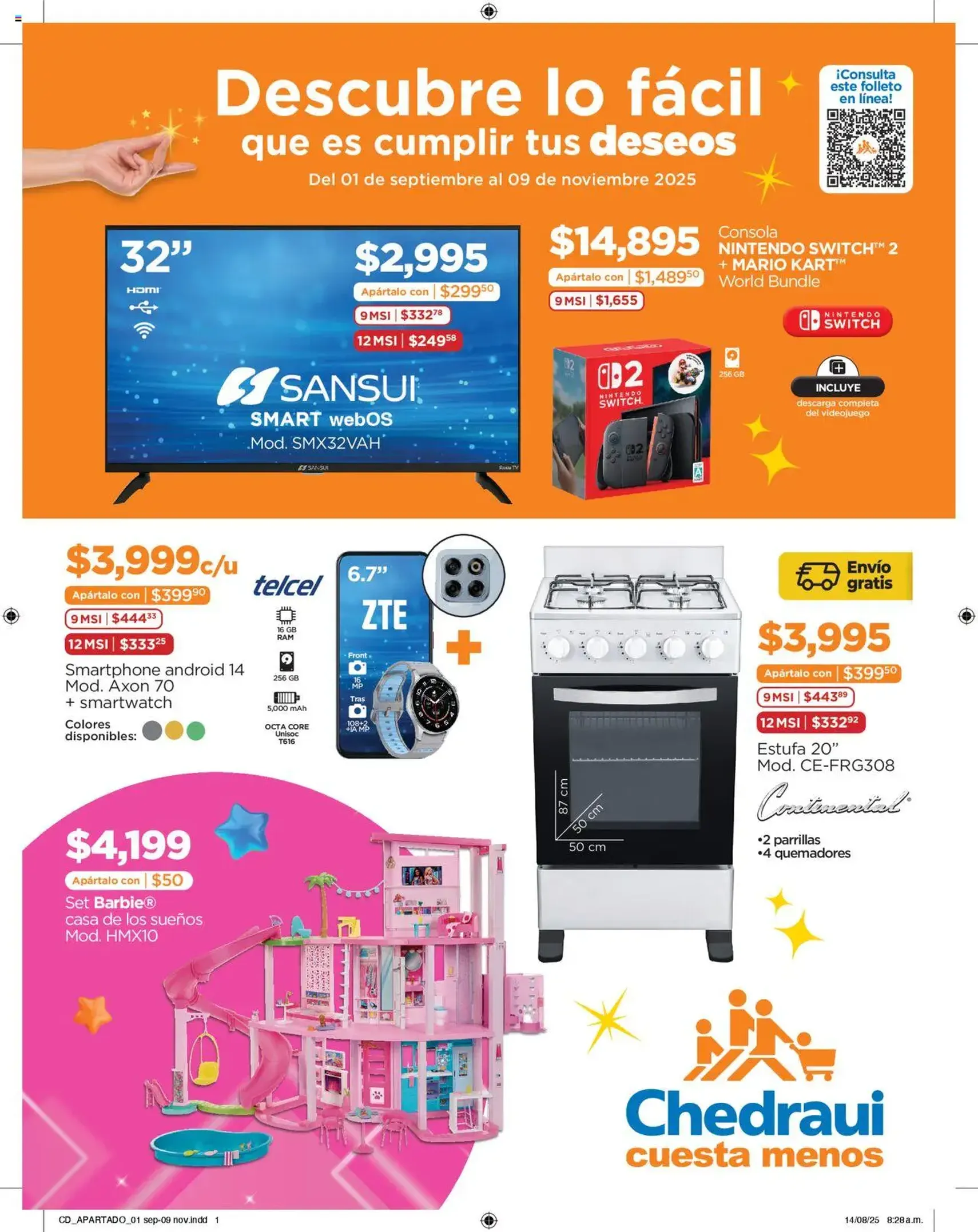 Chedraui - Promociones Cuesta Menos Cumplir Tus Deseos - folleto válido desde 01/09/2025 página 1 de 16