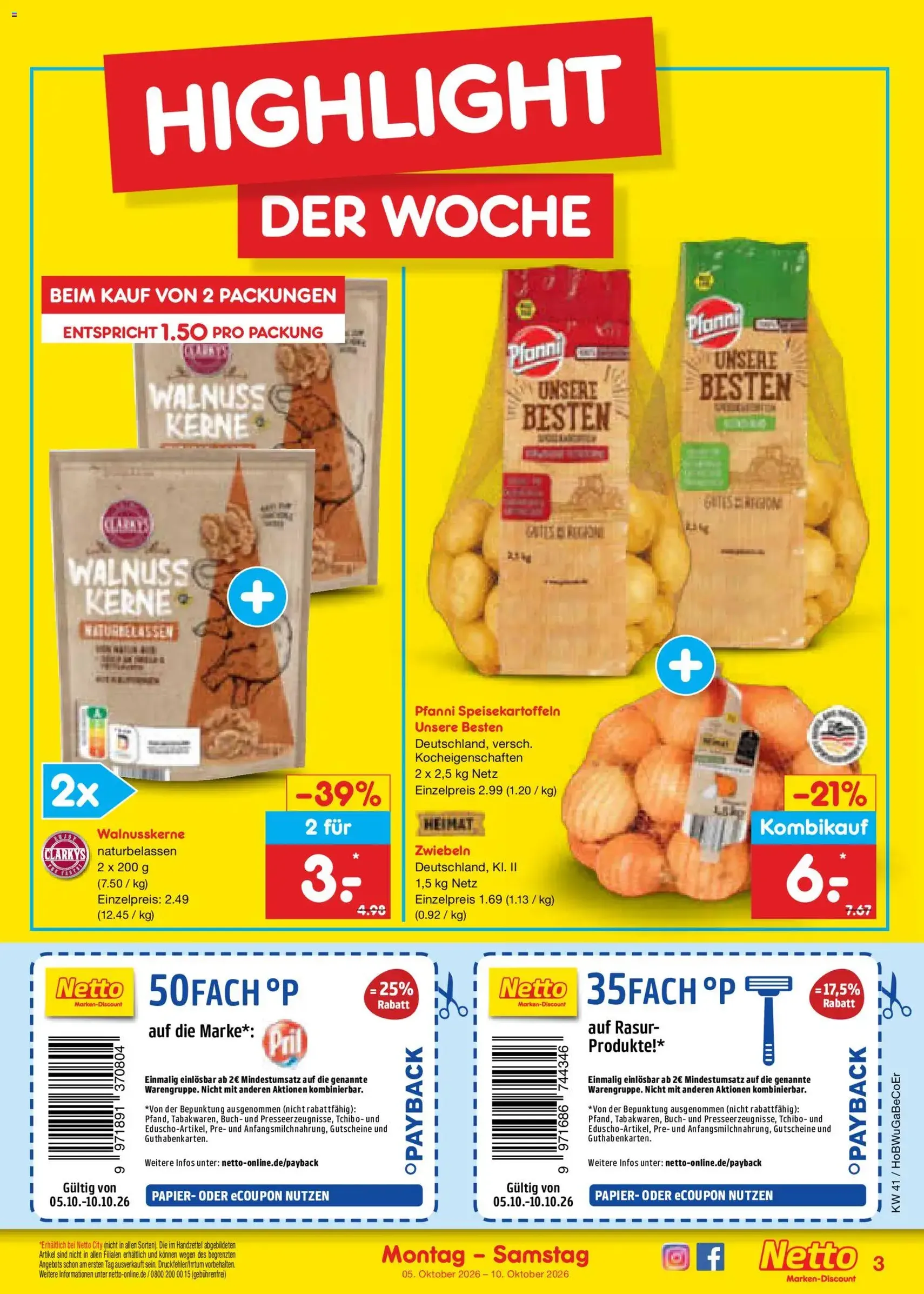 Netto Marken-Discount Prospekt - Gültiger Prospekt ab 05.10.2026, Seite 3 von insgesamt 68
