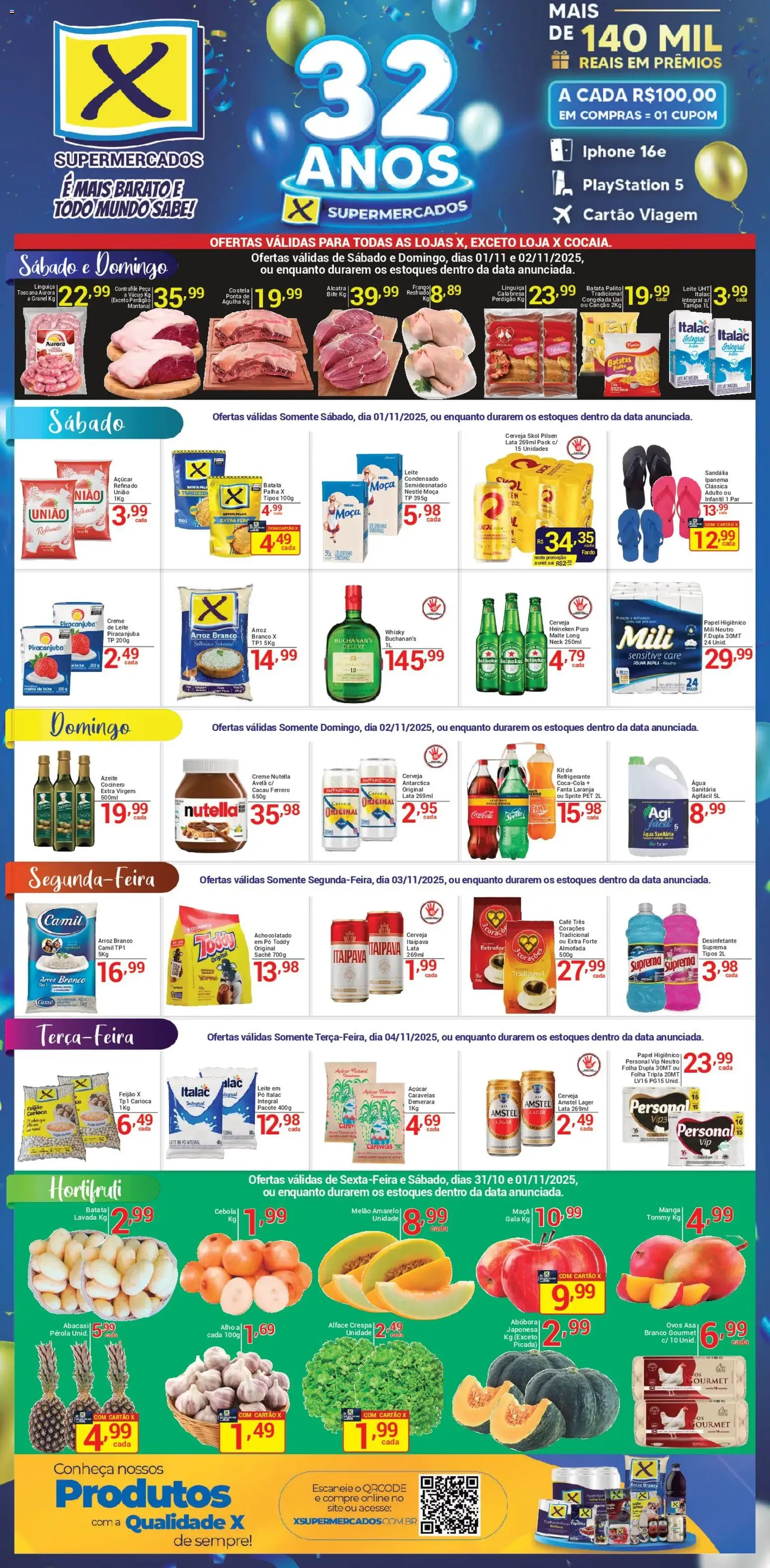 X Supermercados - Ofertas da semana - folheto válido a partir de 01/11/2025 página 1 de 2