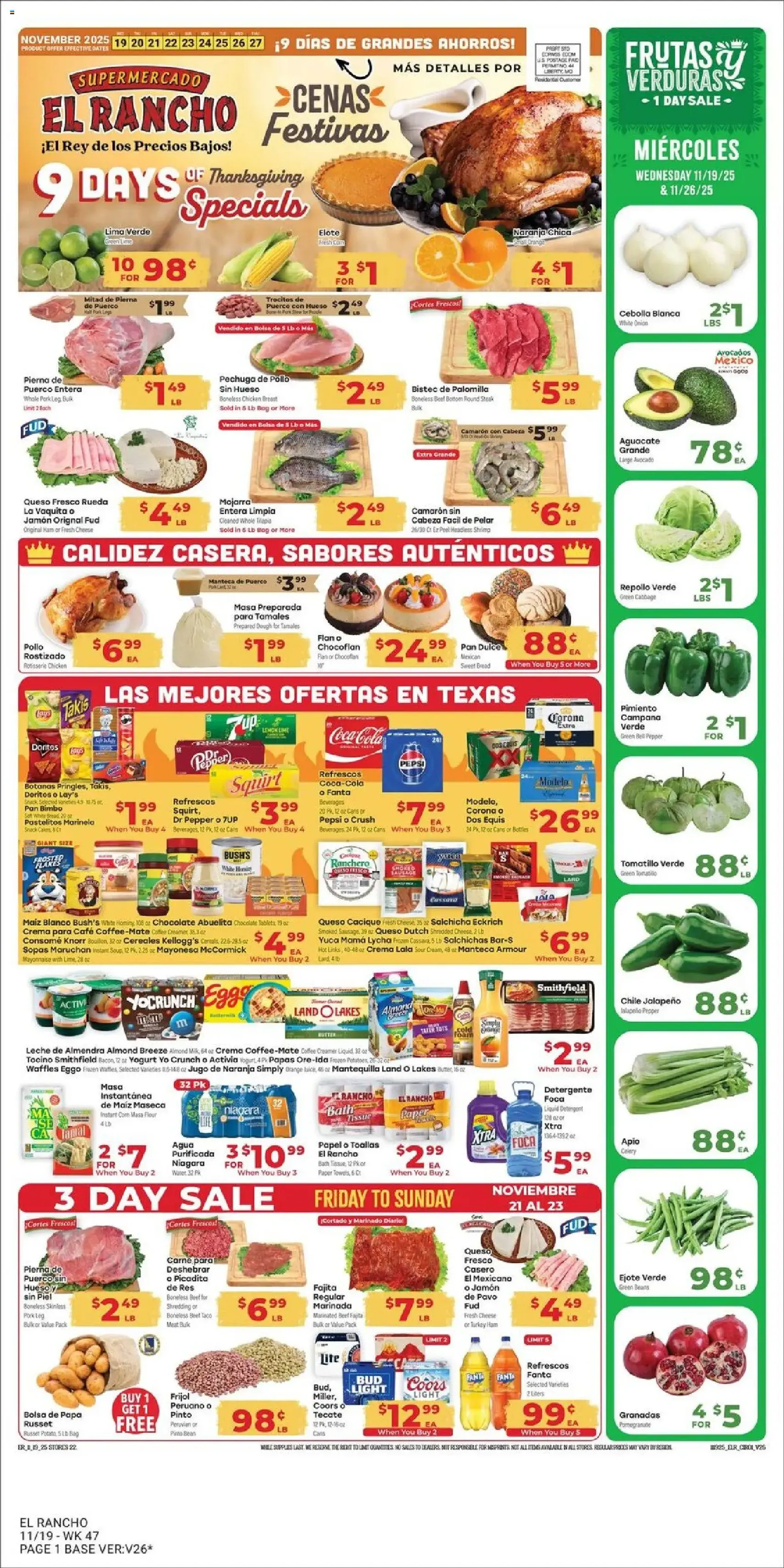 El Rancho Weekly Ad - valid flyer from 11/19/2025, page 1 of 6