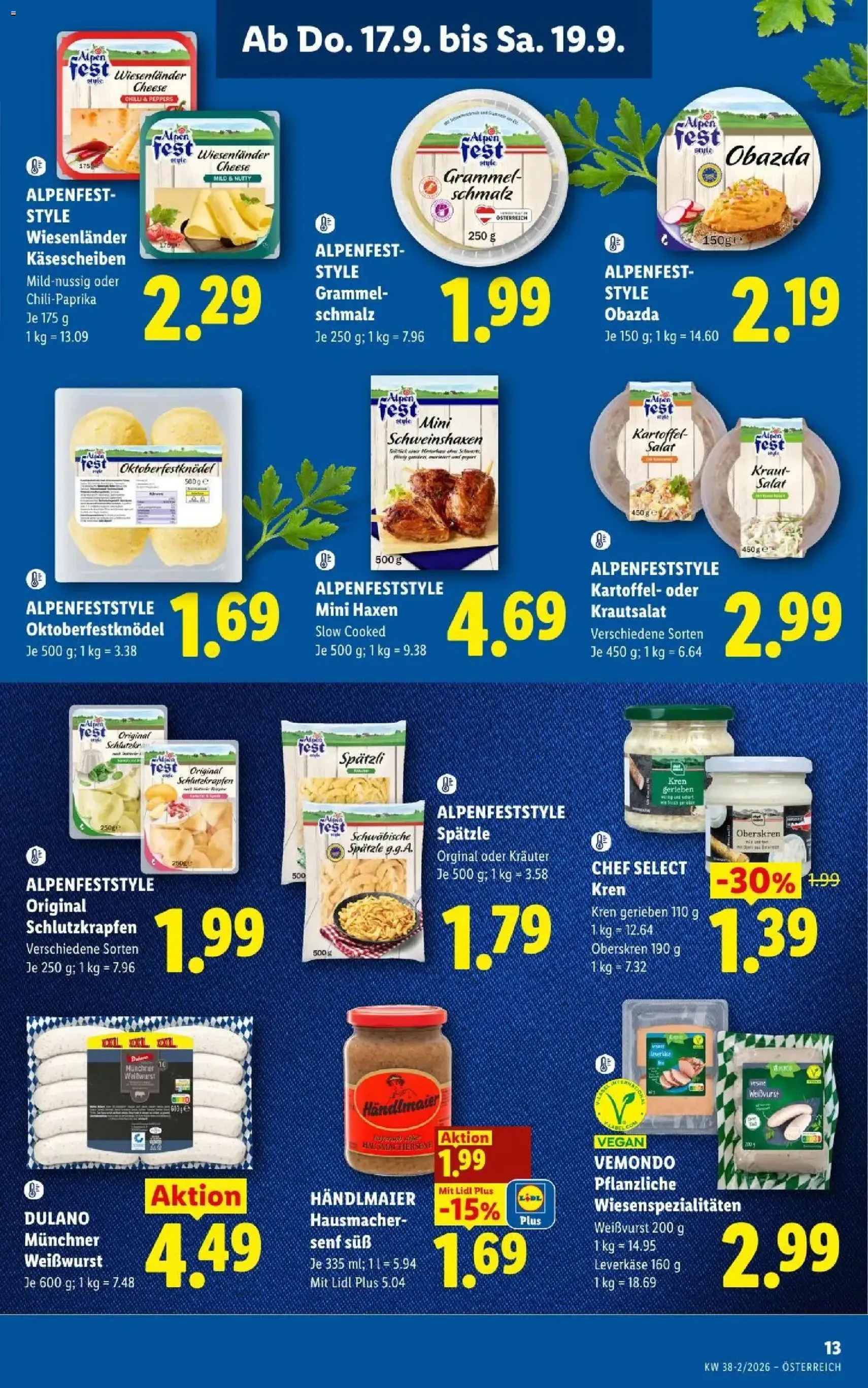 Lidl - Flugblatt - Gültiger Prospekt ab 17.09.2026, Seite 15 von insgesamt 54