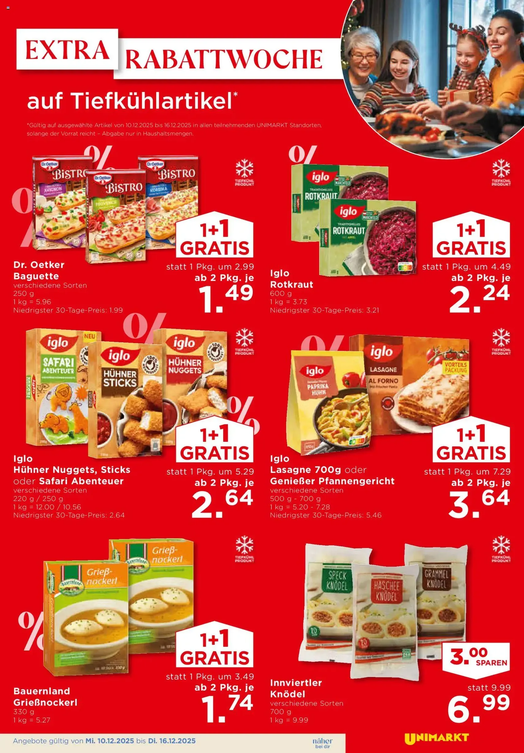 Unimarkt Flugblatt - Gültiger Prospekt ab 10.12.2025, Seite 3 von insgesamt 16