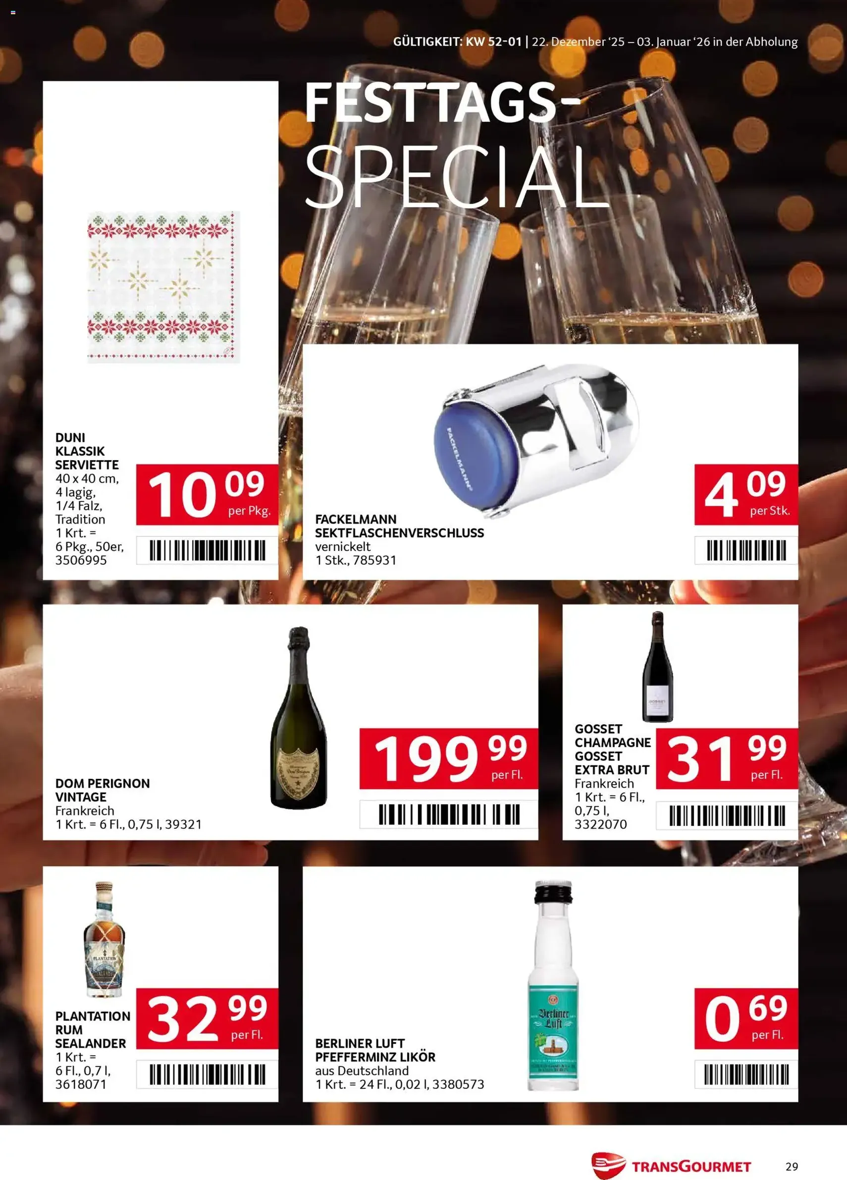 Transgourmet Flugblatt - Gültiger Prospekt ab 22.12.2025, Seite 29 von insgesamt 36