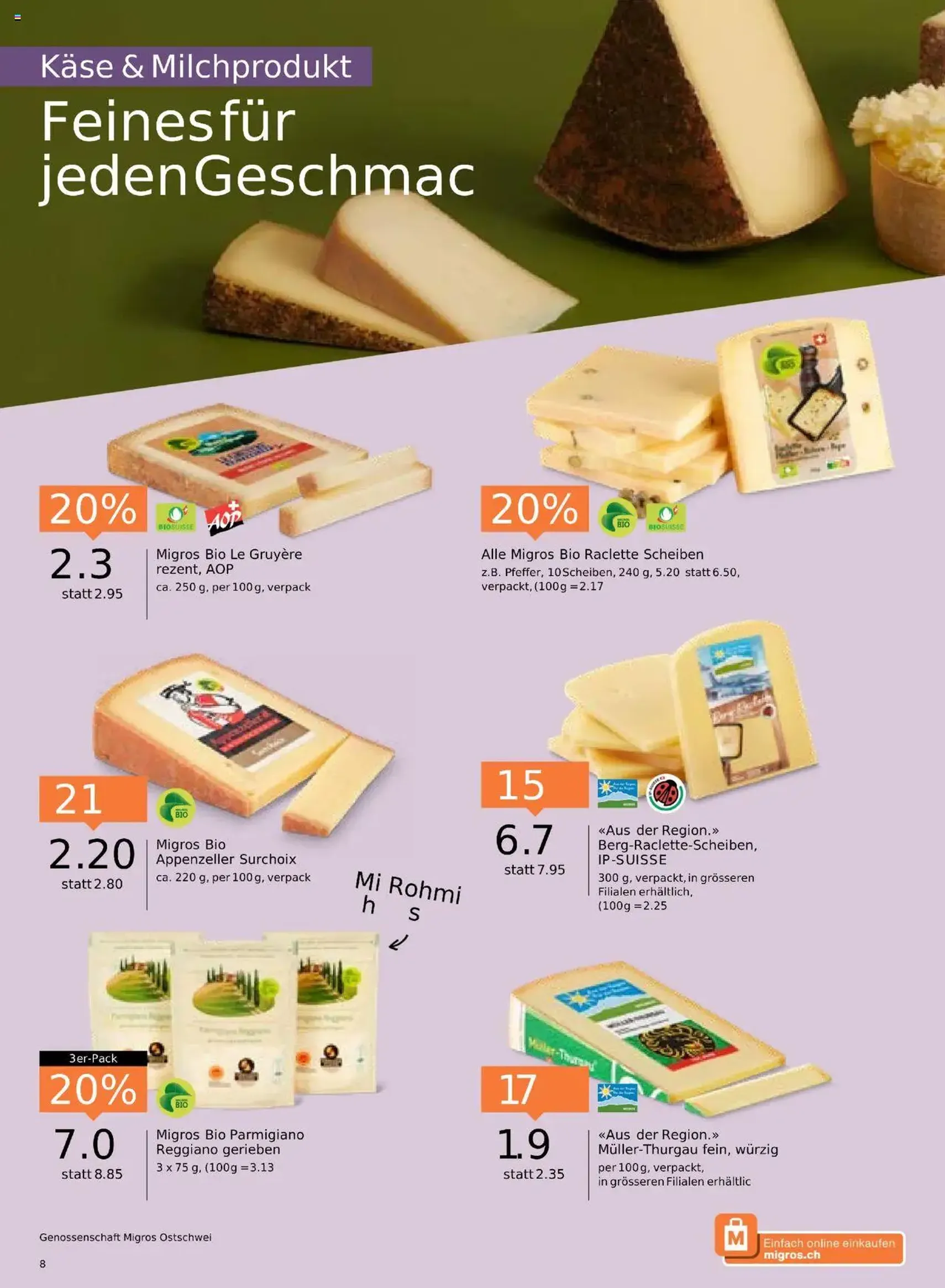 Migros Aktionen - Gültiger Prospekt ab 14.10.2025, Seite 8 von insgesamt 24 Migros Aktionen - Gültiger Prospekt ab 14.10.2025, Seite 8 von insgesamt 24