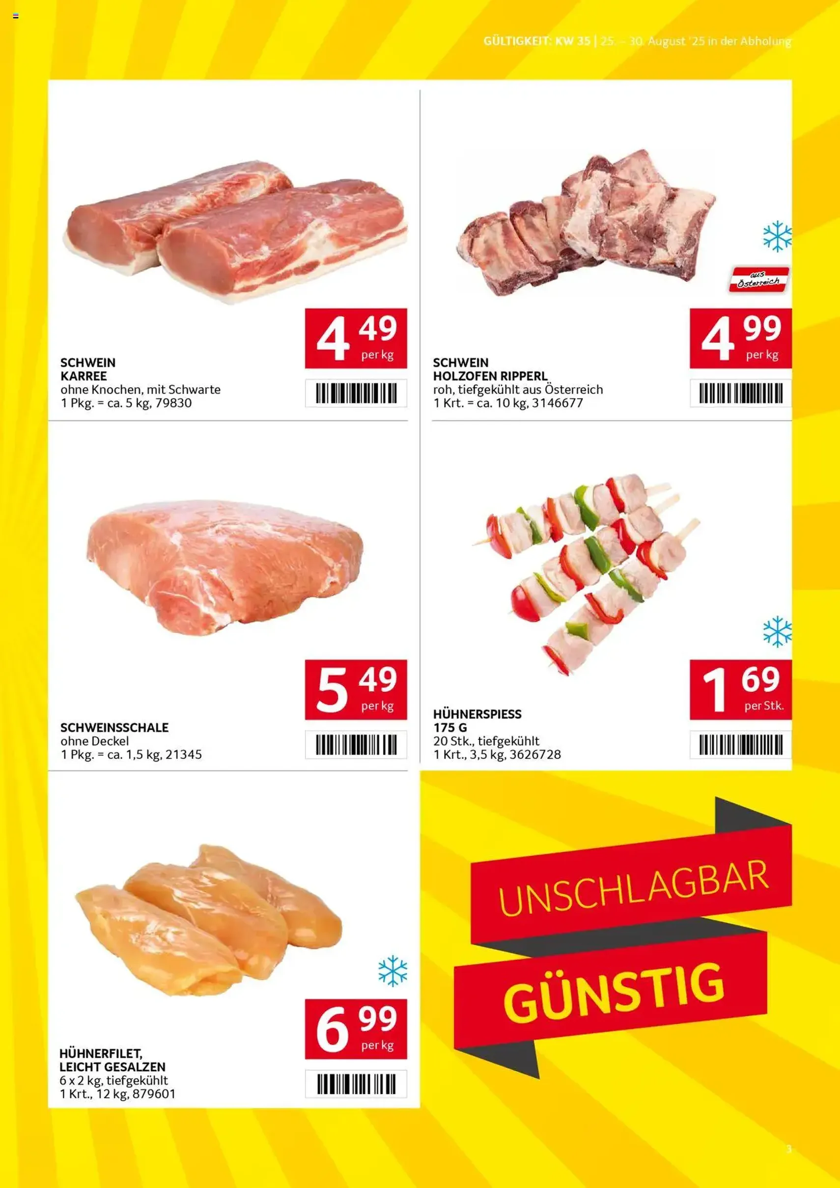 Transgourmet Flugblatt - Gültiger Prospekt ab 24.08.2025, Seite 3 von insgesamt 28 Transgourmet Flugblatt - Gültiger Prospekt ab 24.08.2025, Seite 3 von insgesamt 28