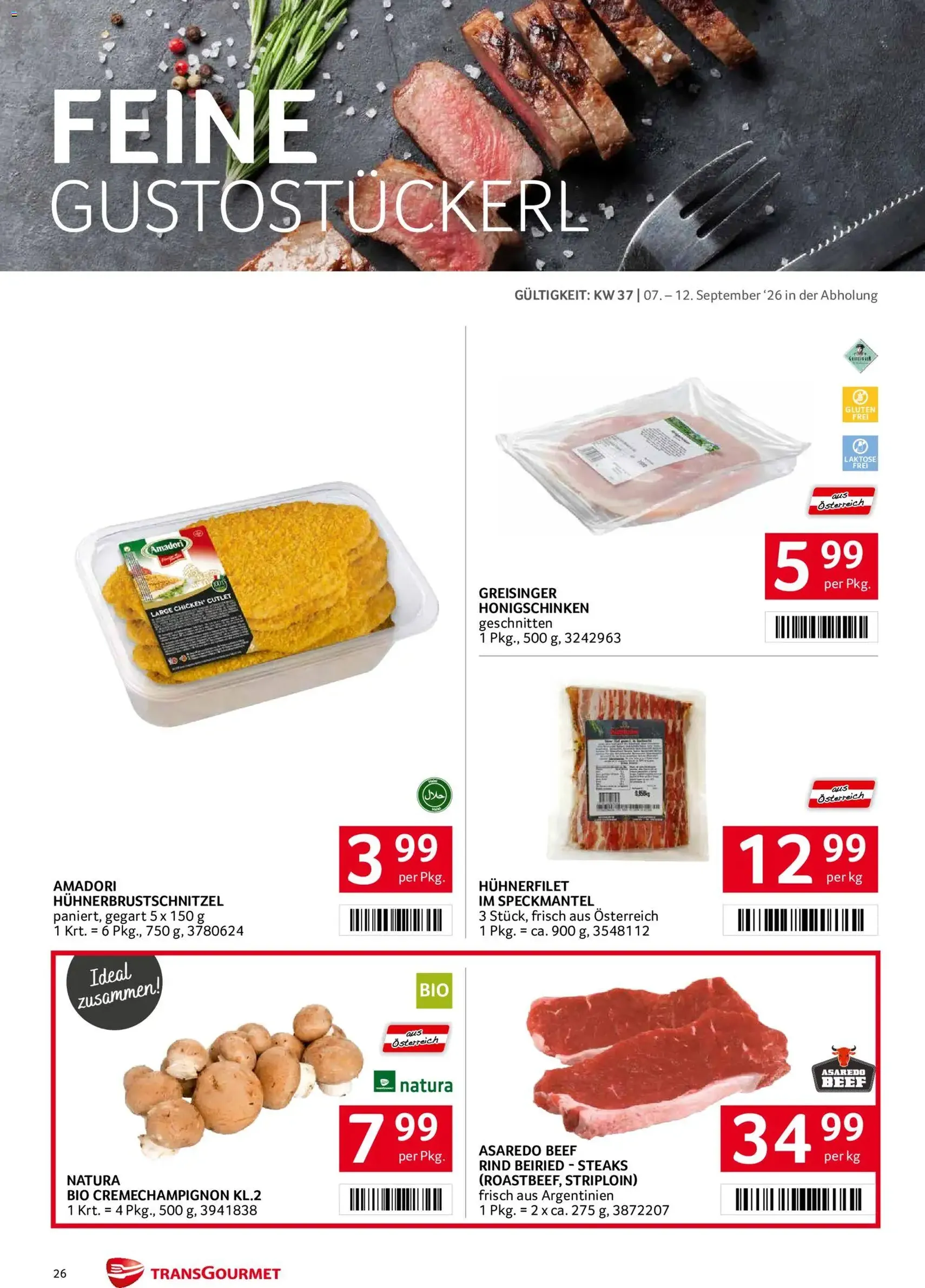 Transgourmet Flugblatt - Gültiger Prospekt ab 07.09.2026, Seite 26 von insgesamt 32
