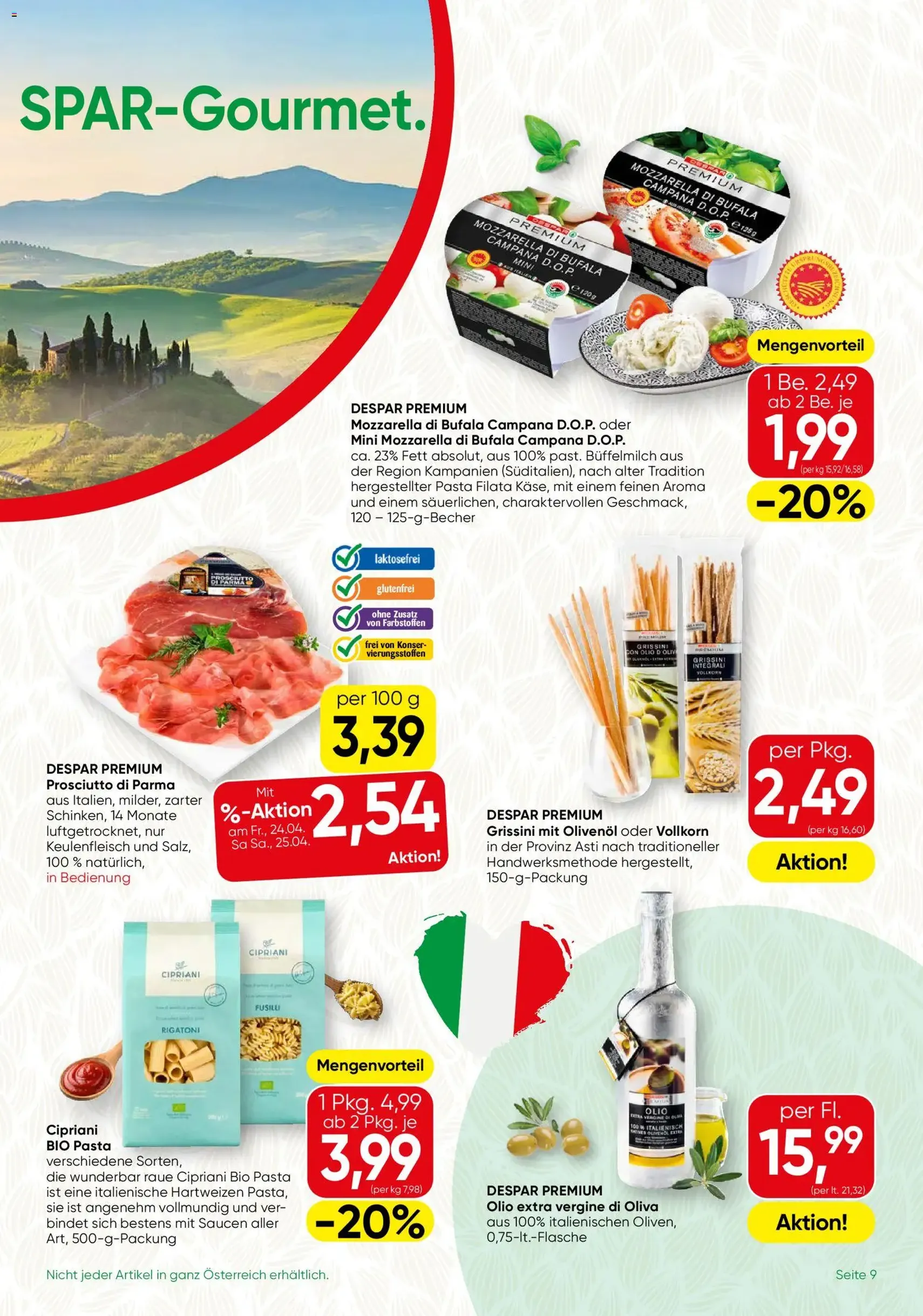 SPAR Gourmet Flugblatt - Gültiger Prospekt ab 23.04.2026, Seite 9 von insgesamt 12