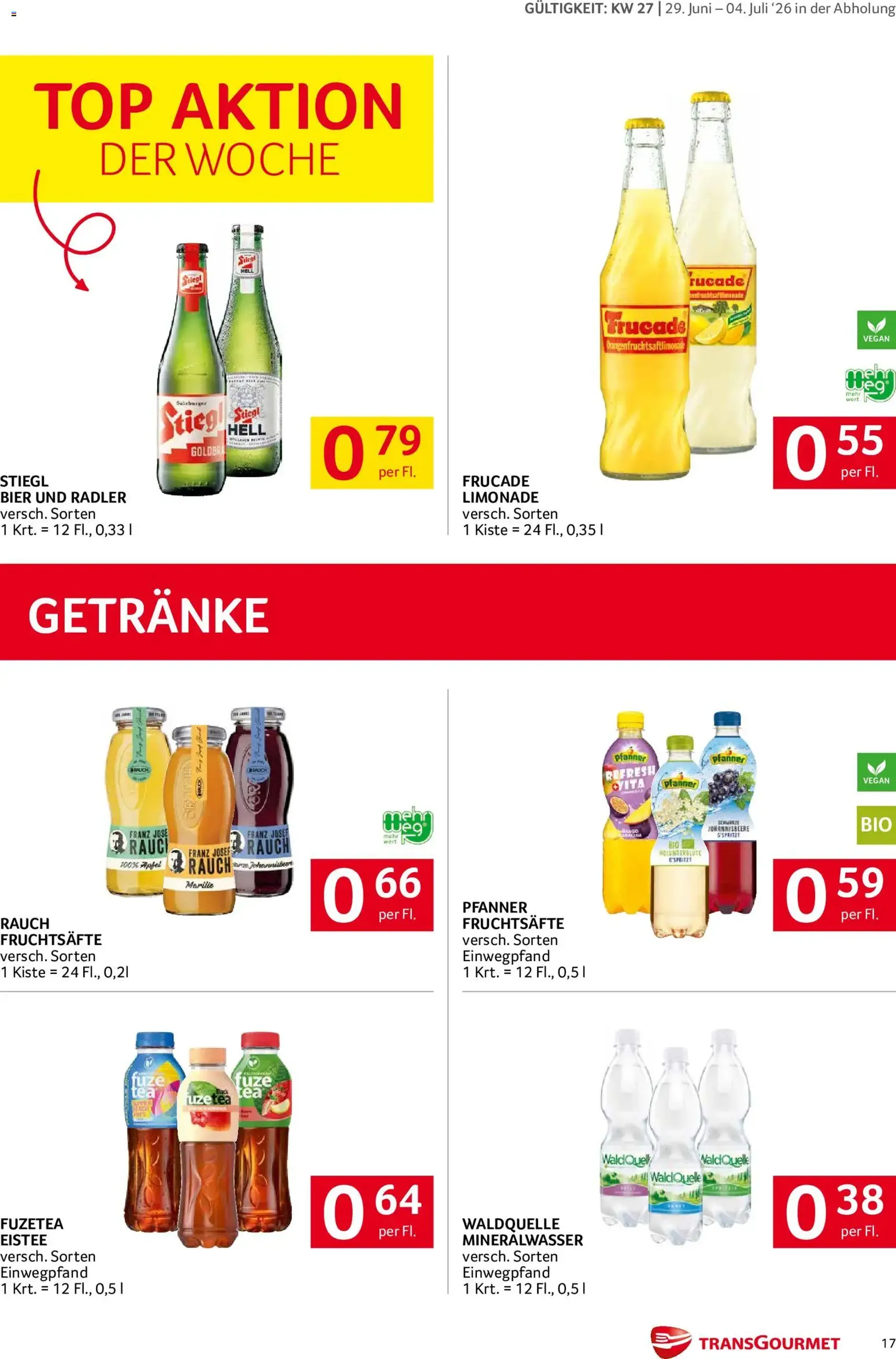Transgourmet Flugblatt - Gültiger Prospekt ab 29.06.2026, Seite 17 von insgesamt 28