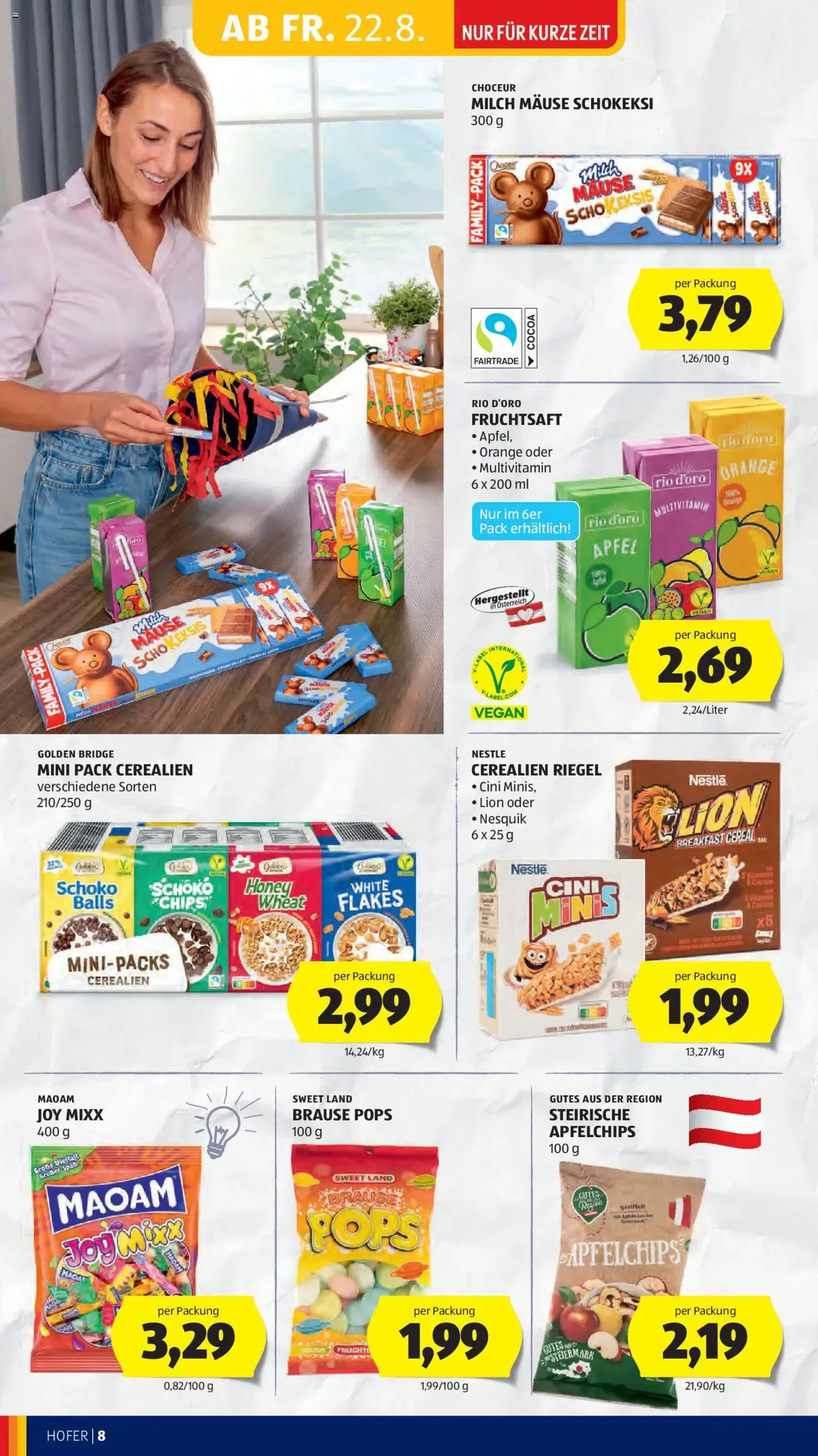 Hofer Flugblatt - Gültiger Prospekt ab 22.08.2025, Seite 10 von insgesamt 45