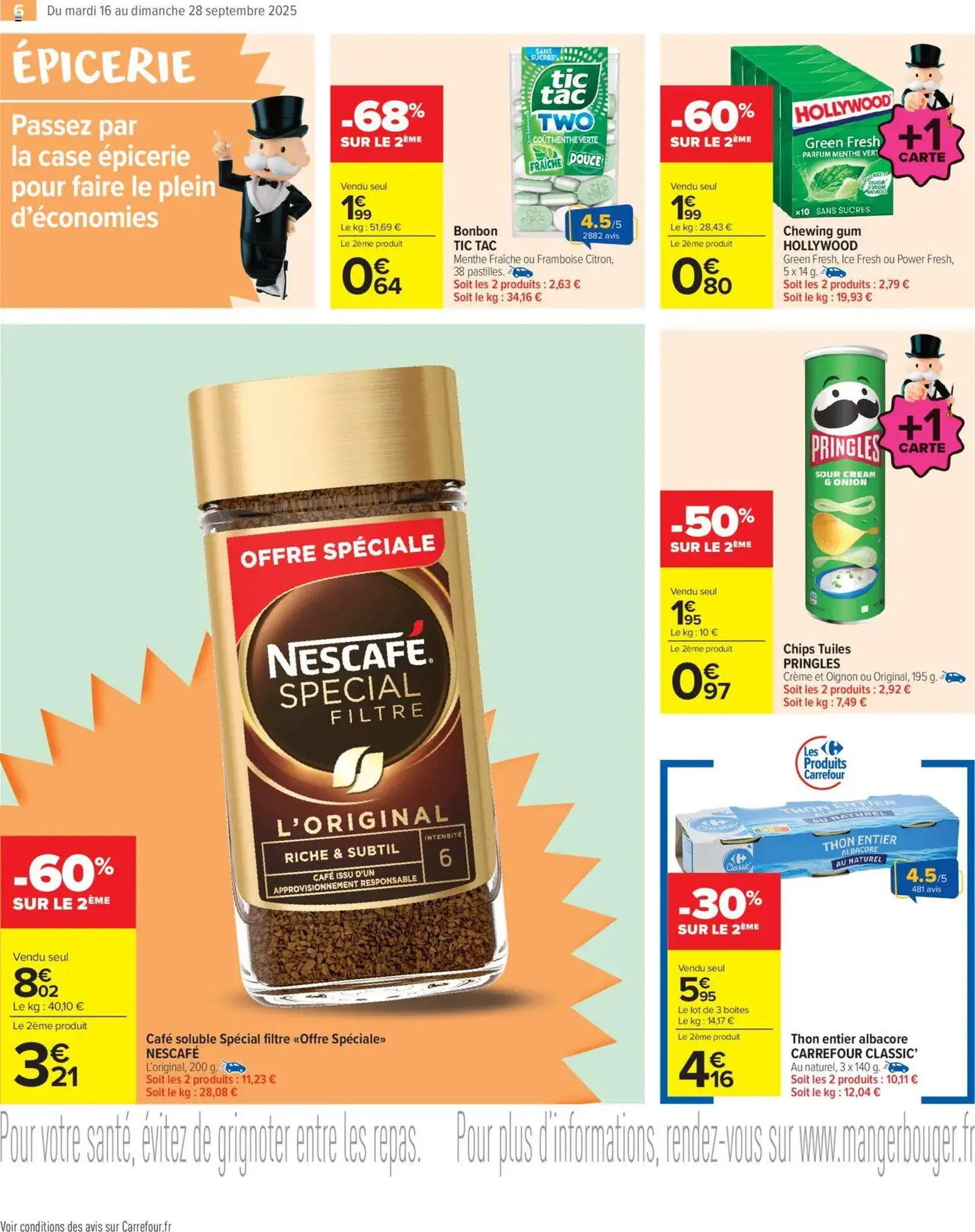 Carrefour Market catalogue le mois monopoly 80% sur le 2ème - brochure valable à partir du 16/09/2025, page 8 sur 18 Carrefour Market catalogue le mois monopoly 80% sur le 2ème - brochure valable à partir du 16/09/2025, page 8 sur 18