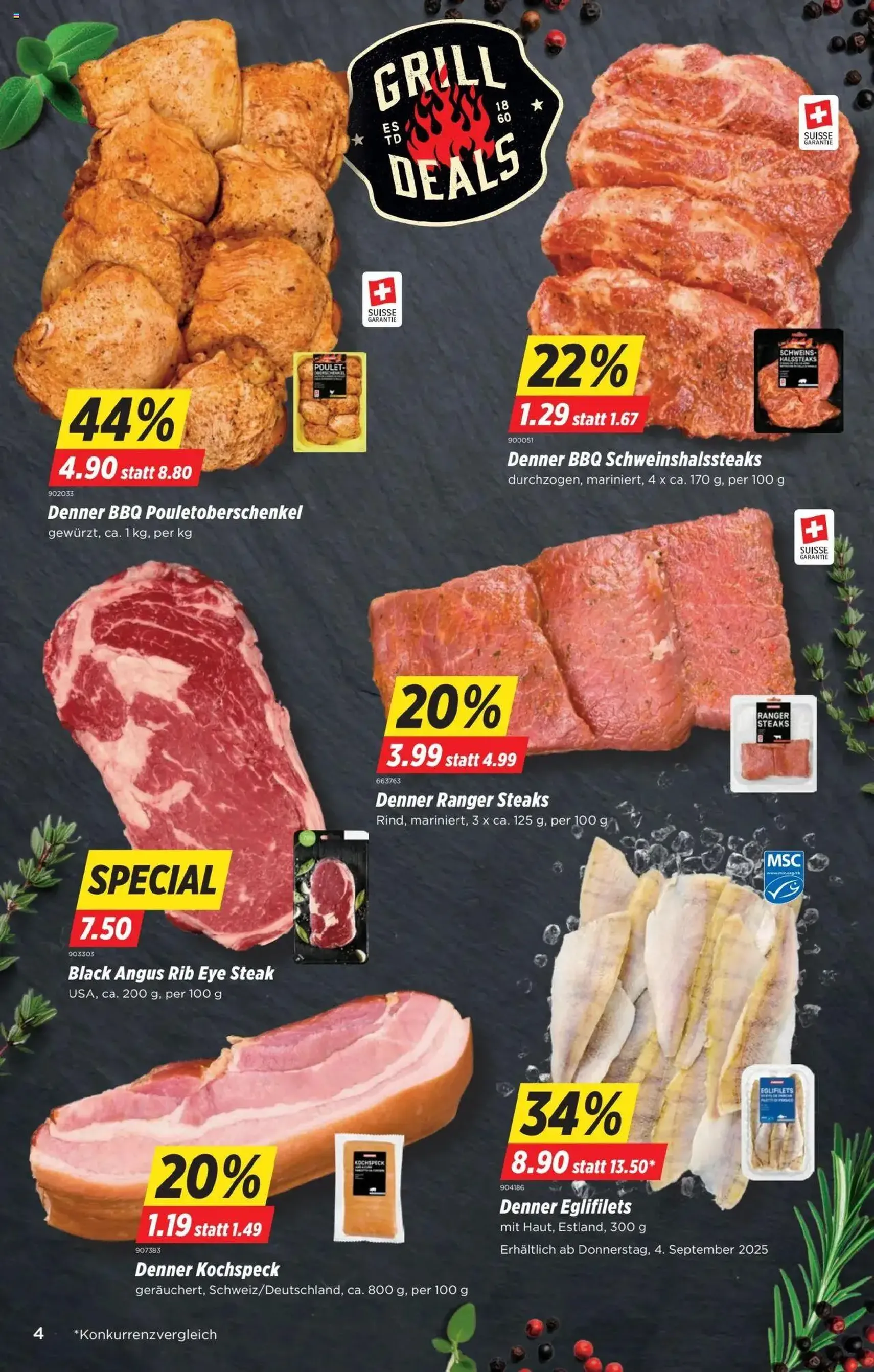 Denner Aktionen - Gültiger Prospekt ab 02.09.2025, Seite 4 von insgesamt 24 Denner Aktionen - Gültiger Prospekt ab 02.09.2025, Seite 4 von insgesamt 24