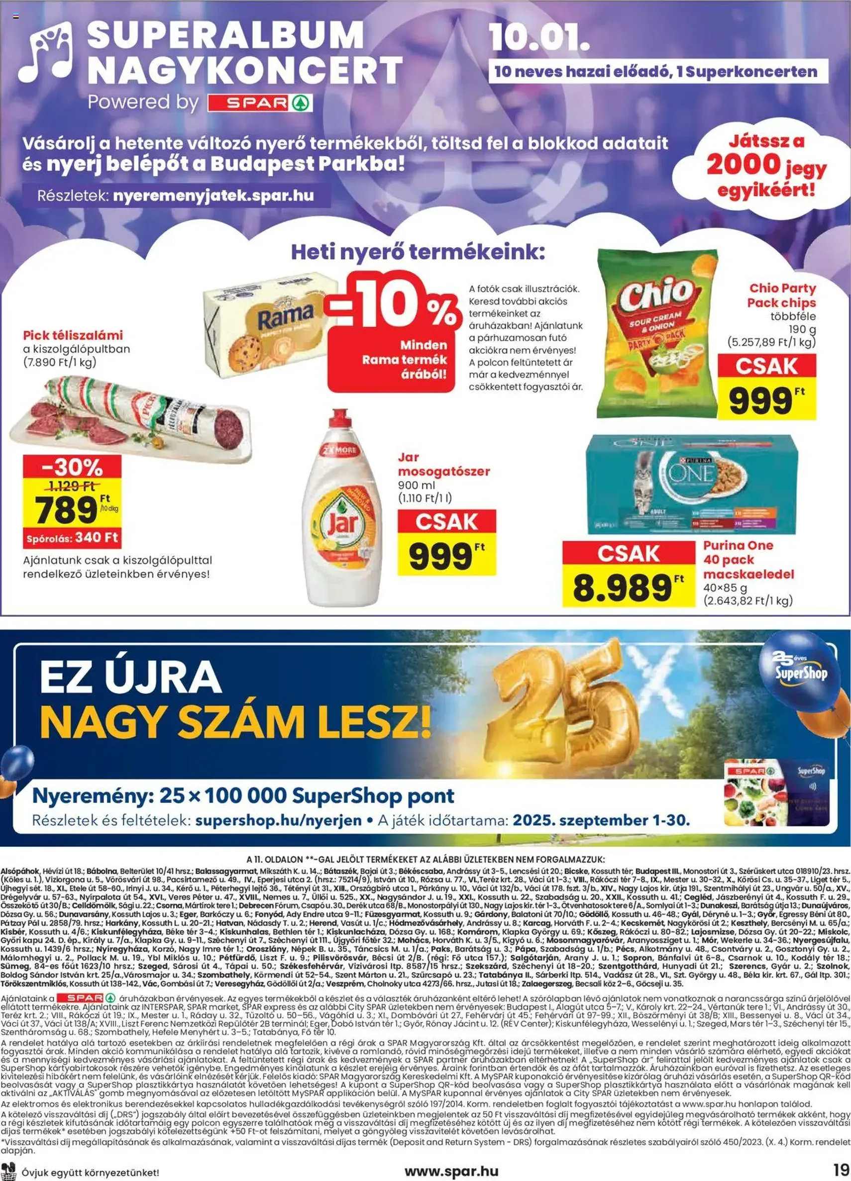 Spar Akciós újság - 2025.09.11. érvényes szórólap 19 oldal 20 oldalból Spar Akciós újság - 2025.09.11. érvényes szórólap 19 oldal 20 oldalból