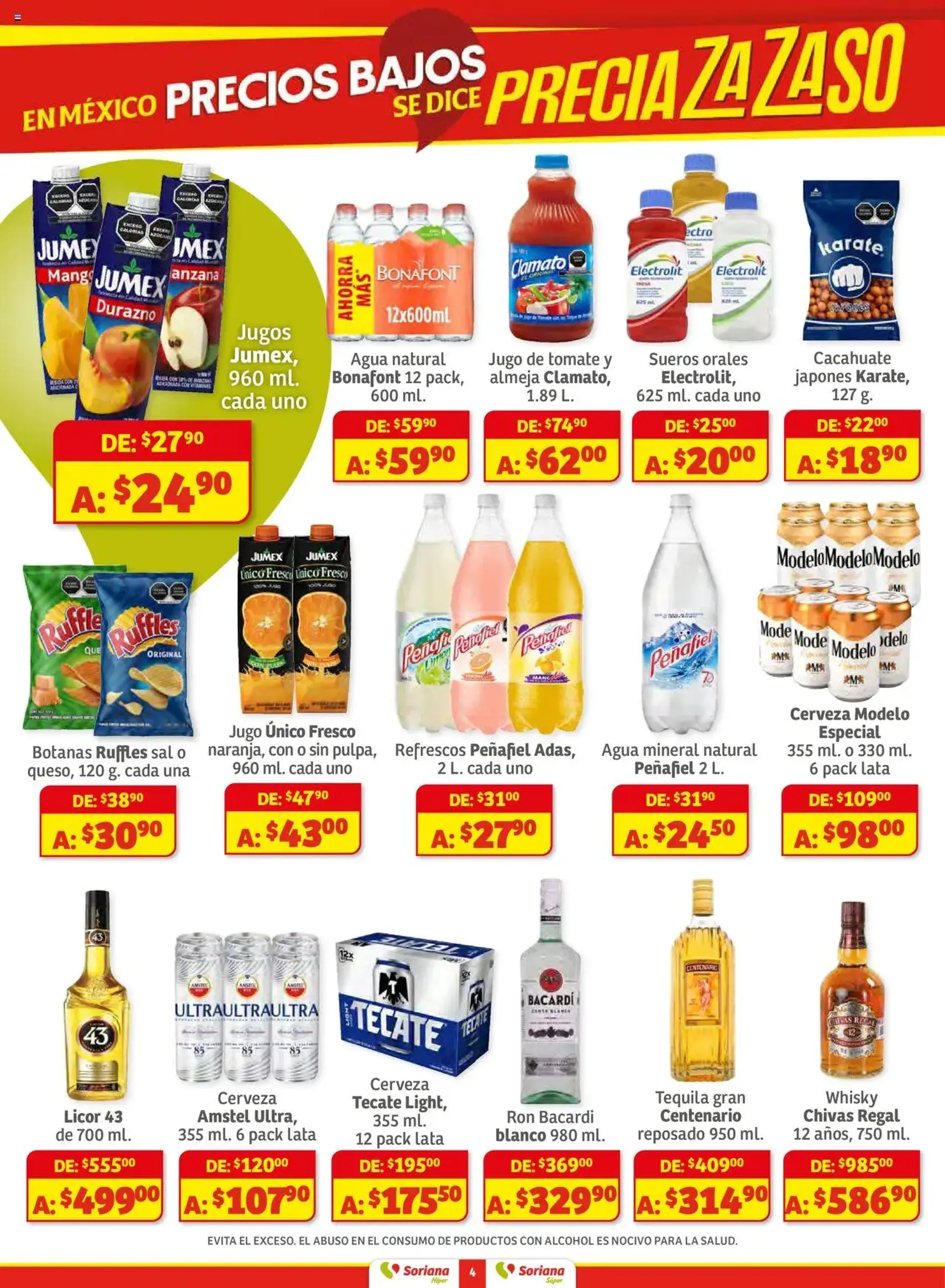 Soriana - Preciazazaso Híper: Ags, Col, Gto, Jal, Mich - folleto válido desde 14/08/2025 página 4 de 55 Soriana - Preciazazaso Híper: Ags, Col, Gto, Jal, Mich - folleto válido desde 14/08/2025 página 4 de 55