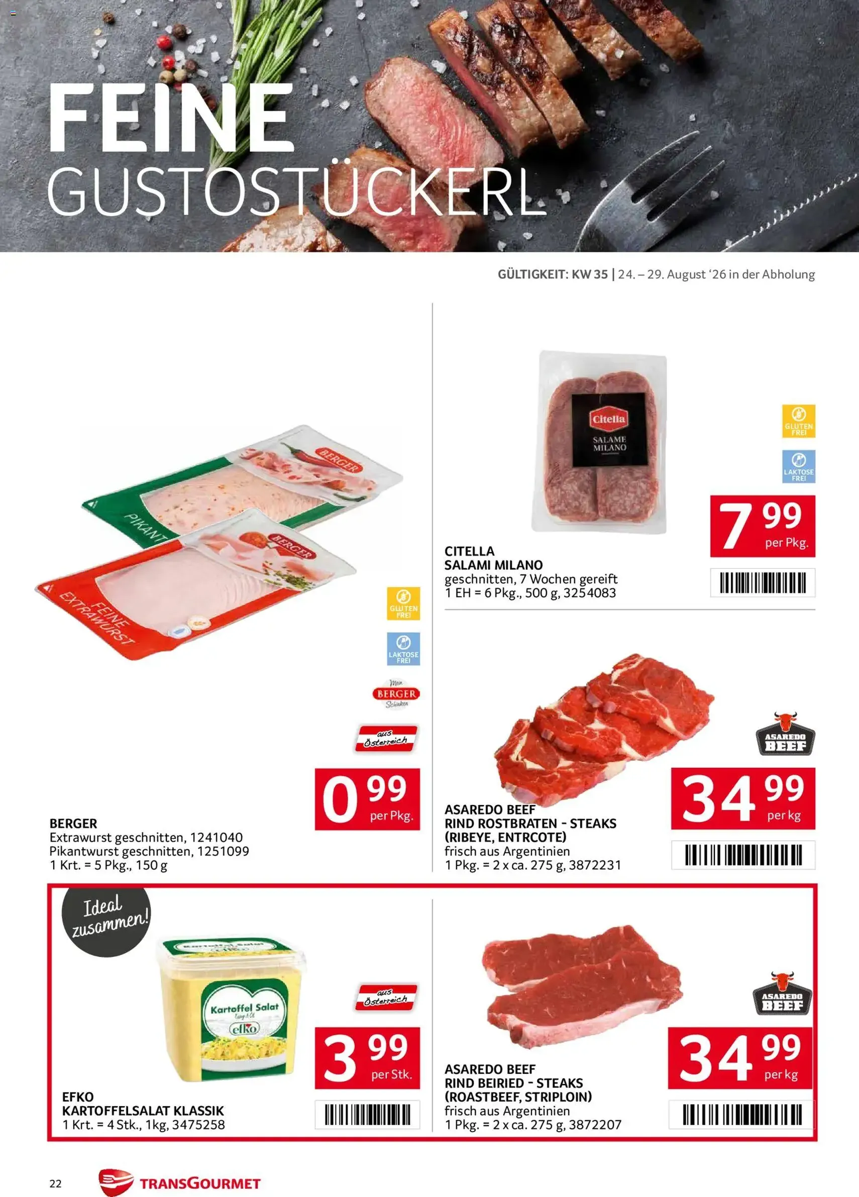 Transgourmet Flugblatt - Gültiger Prospekt ab 24.08.2026, Seite 22 von insgesamt 28