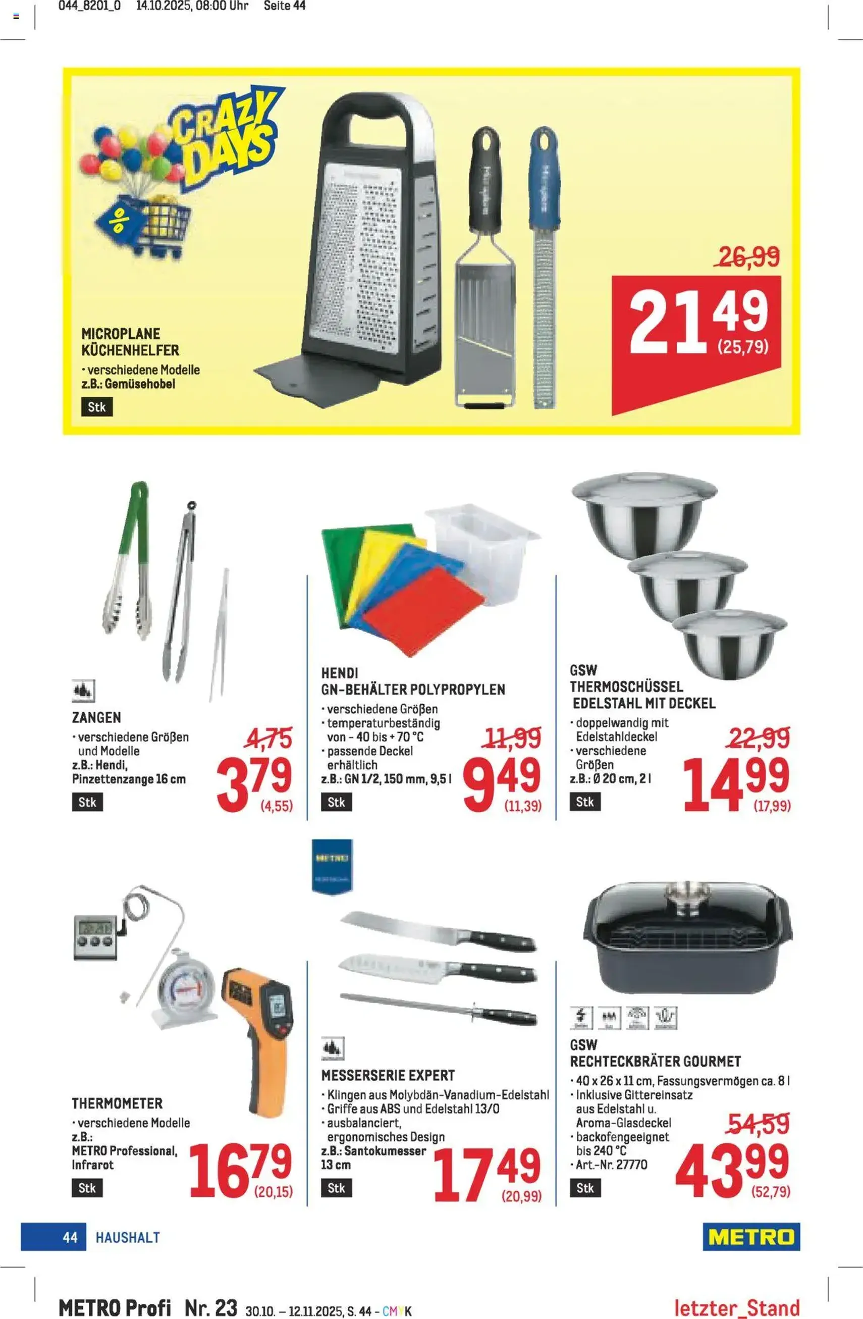 Metro angebote Profi - Gültiger Prospekt ab 30.10.2025, Seite 44 von insgesamt 64 Metro angebote Profi - Gültiger Prospekt ab 30.10.2025, Seite 44 von insgesamt 64