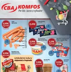 CBA Komfos leták - náhľad letáku platný od 02.10.2025