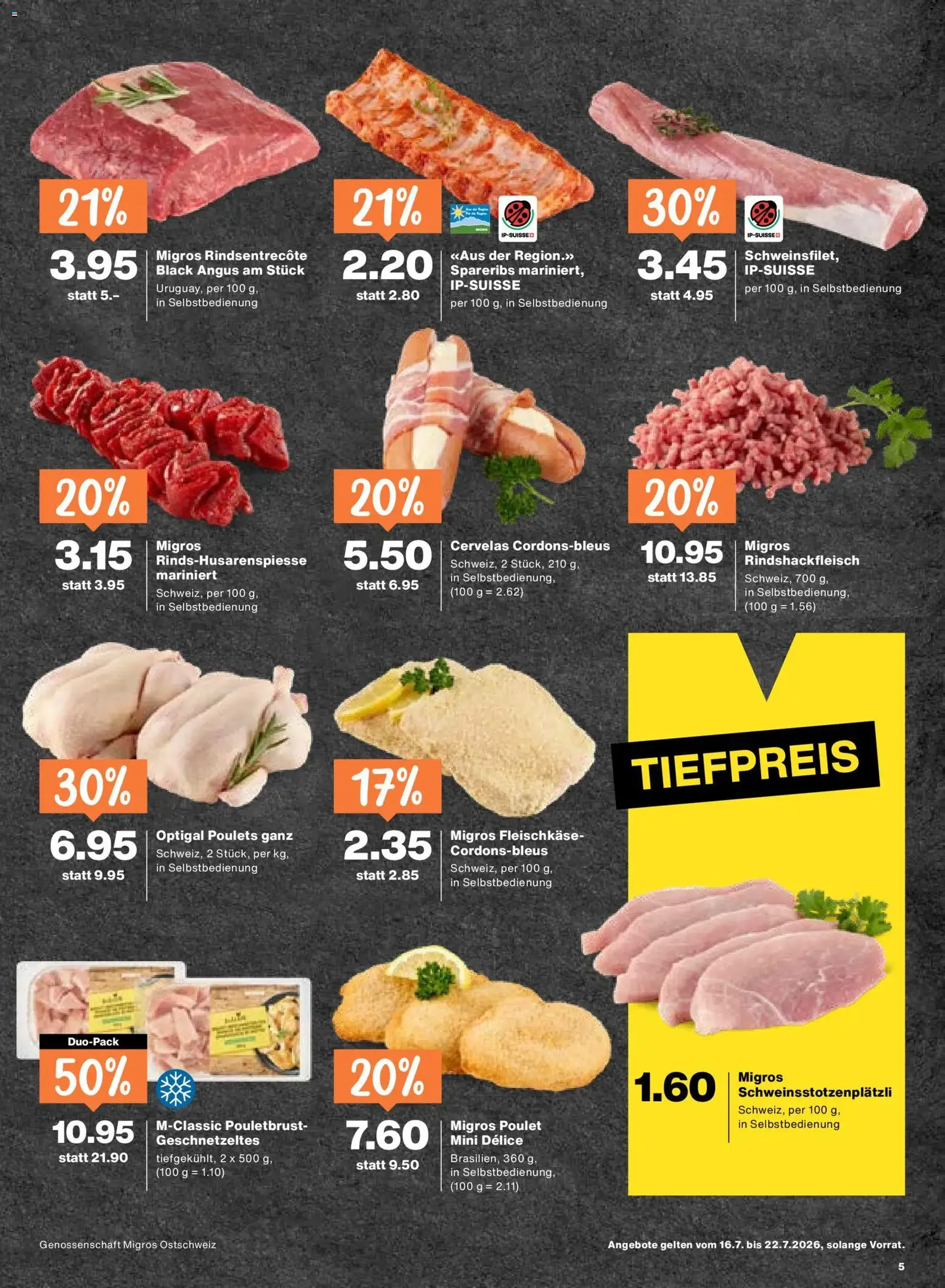 Migros aktionen - Gültiger Prospekt ab 16.07.2026, Seite 5 von insgesamt 20