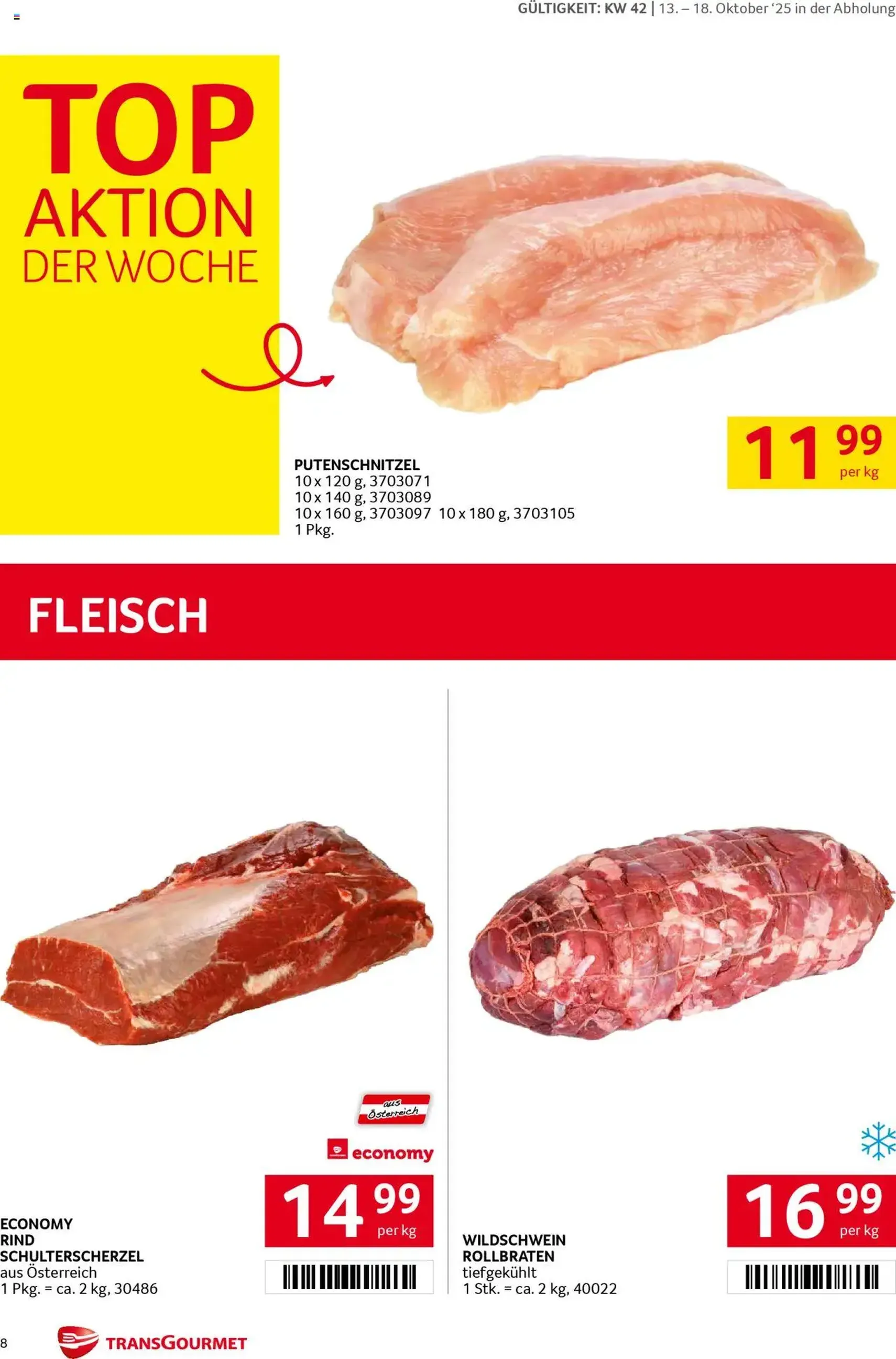 Transgourmet Flugblatt - Gültiger Prospekt ab 13.10.2025, Seite 8 von insgesamt 28