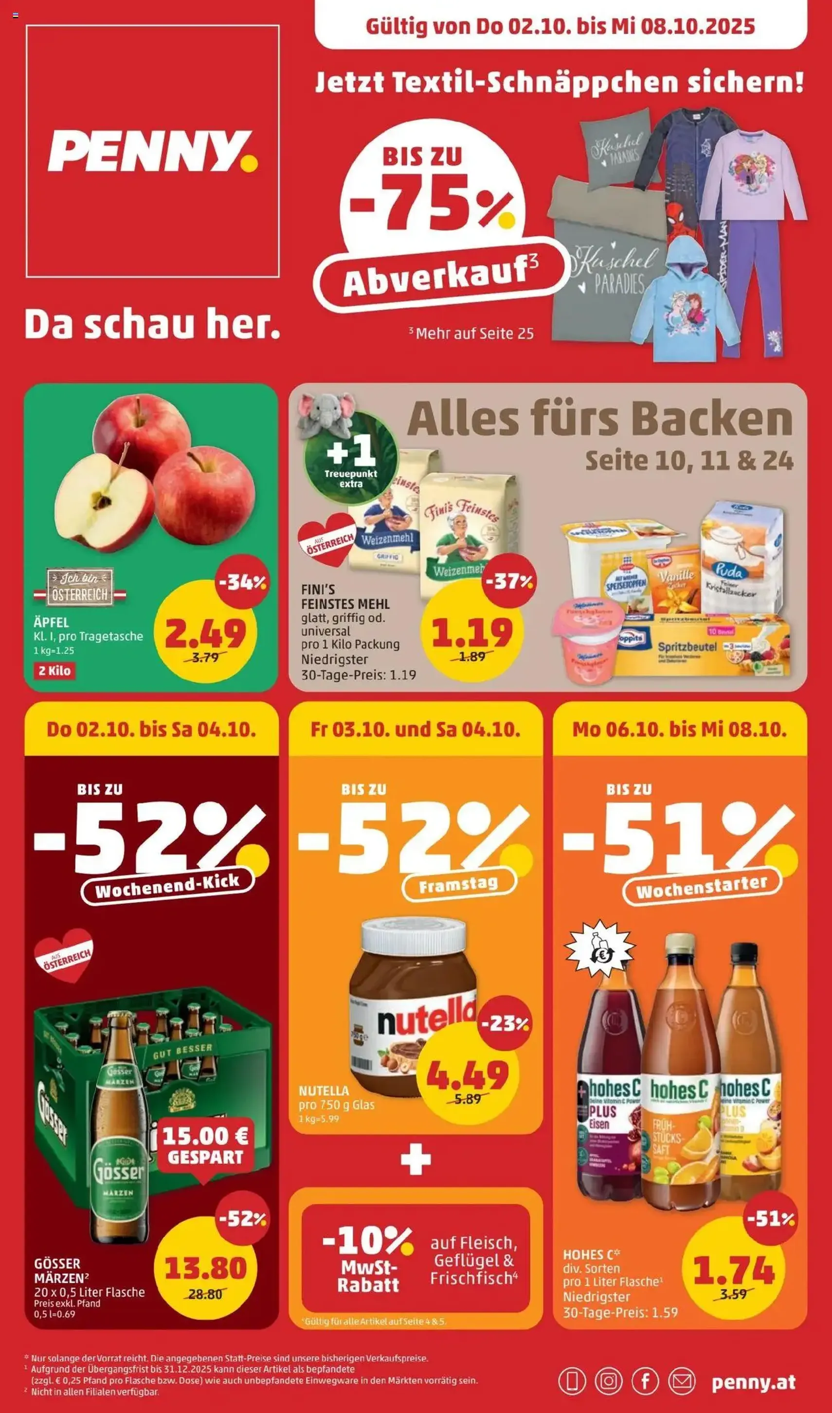Penny Markt Flugblatt - Gültiger Prospekt ab 02.10.2025, Seite 1 von insgesamt 32