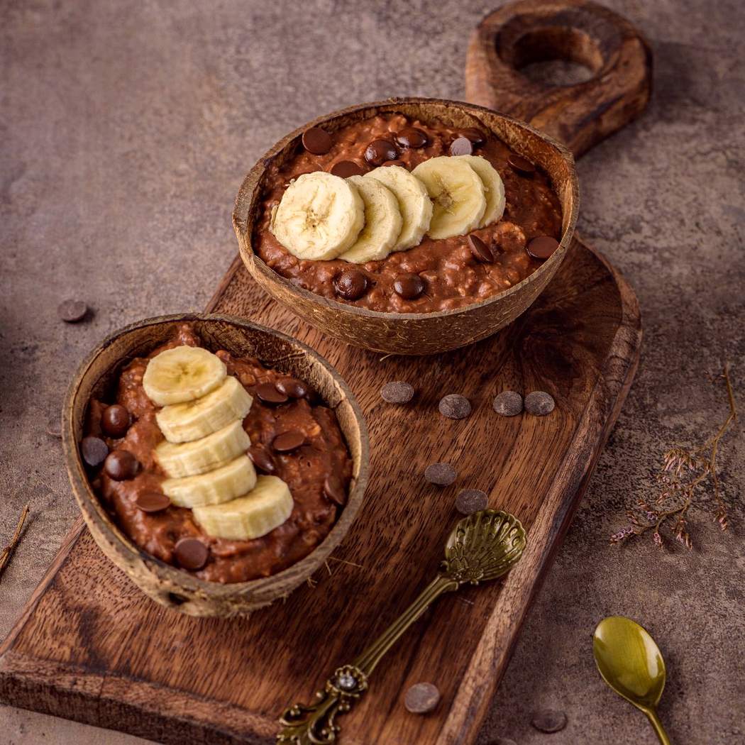 Chocolade havermoutpap met proteïne