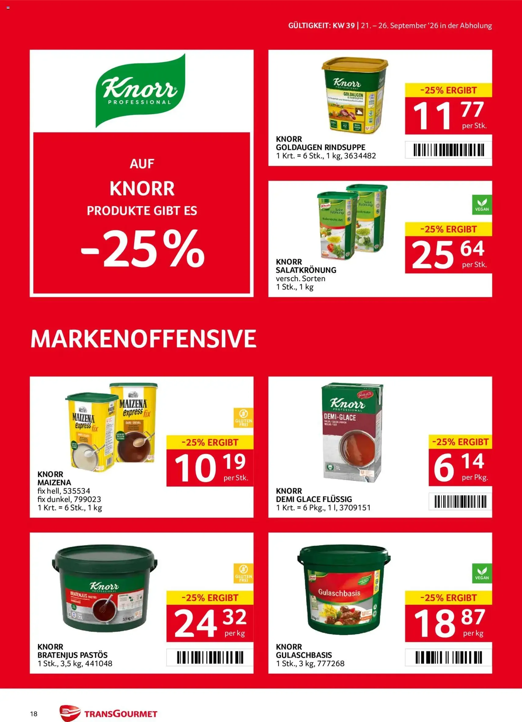 Transgourmet Flugblatt - Gültiger Prospekt ab 20.09.2026, Seite 16 von insgesamt 38